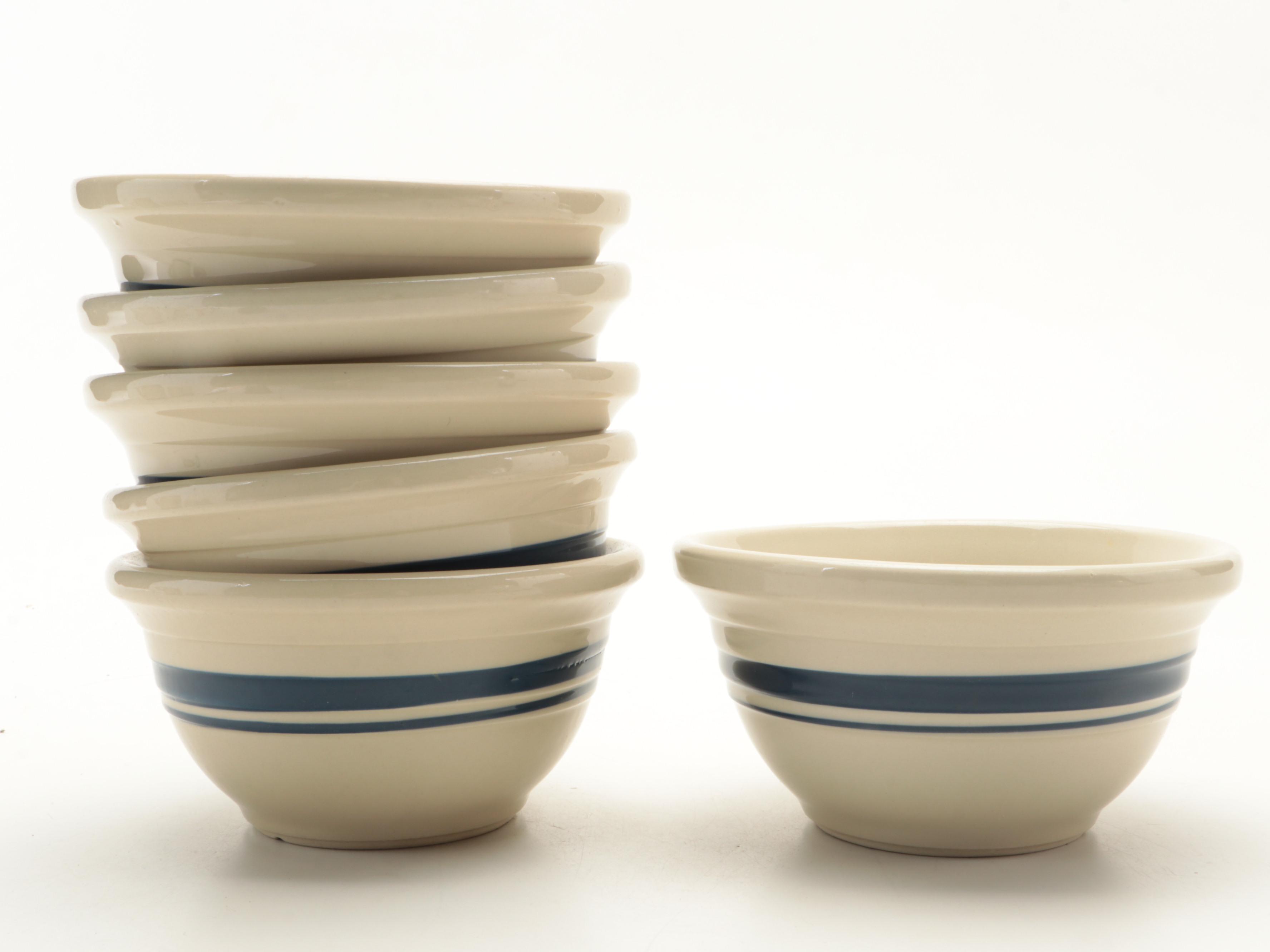 Friendship Pottery "Blue Stripe" Stoneware Dinnerware