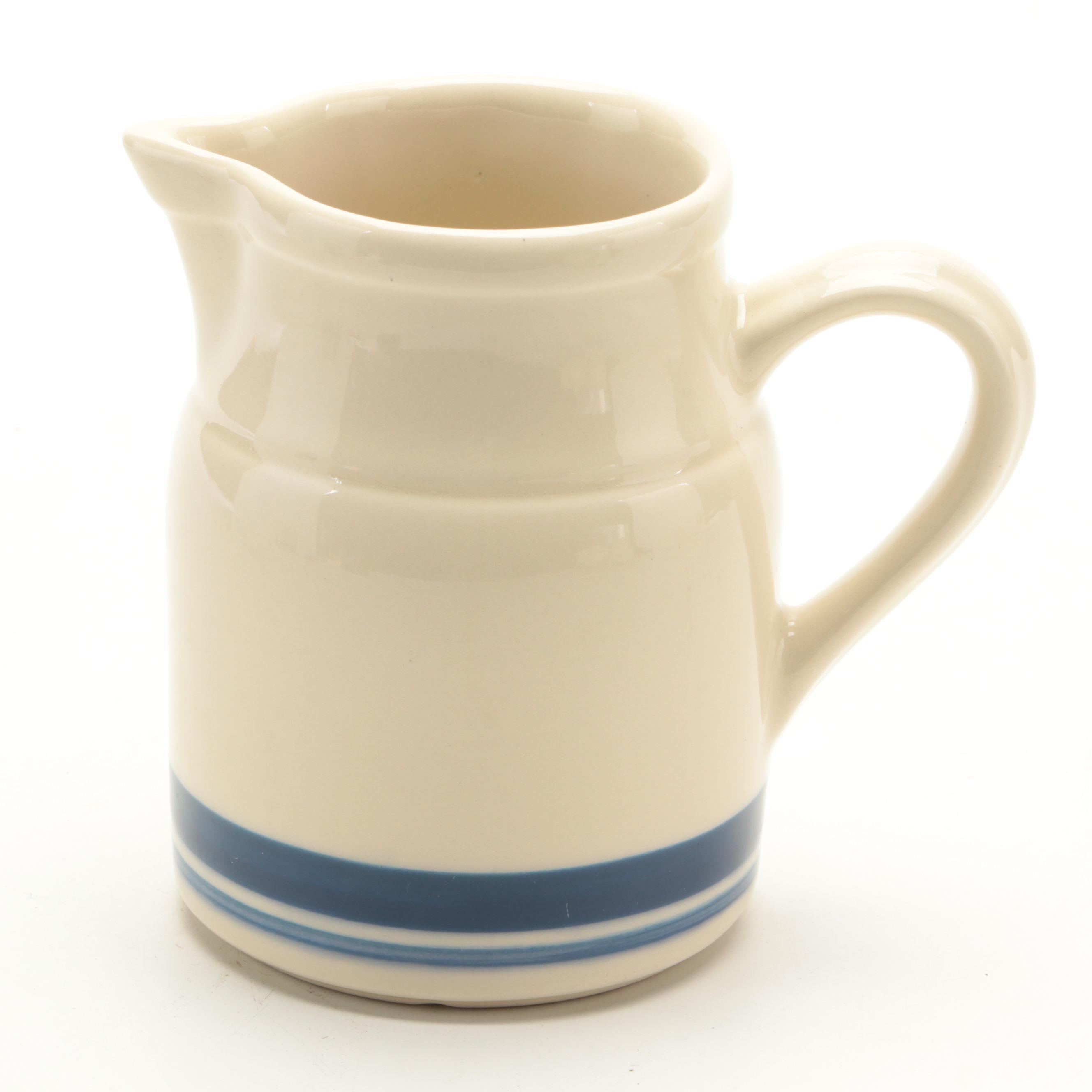 Friendship Pottery "Blue Stripe" Stoneware Dinnerware