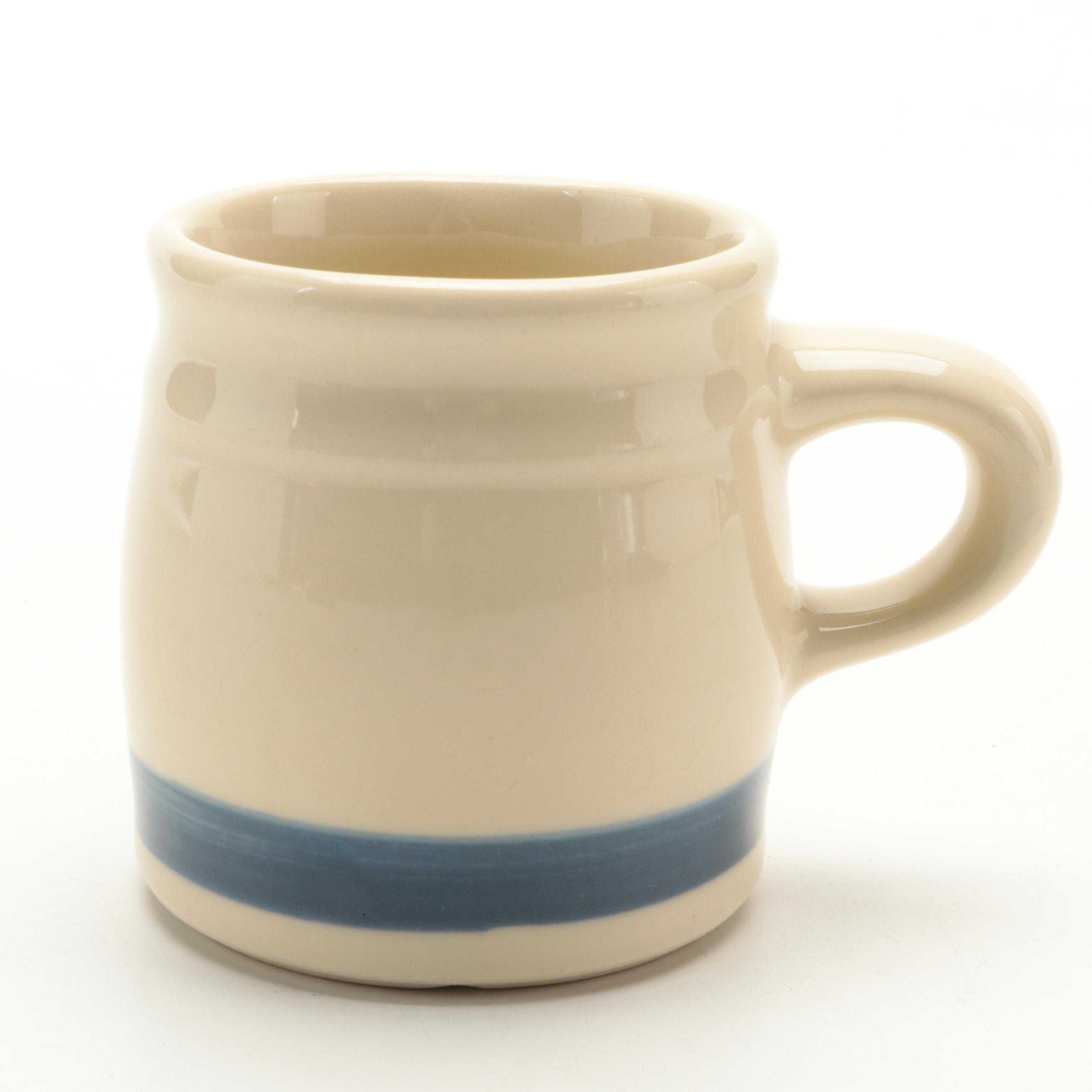 Friendship Pottery "Blue Stripe" Stoneware Dinnerware