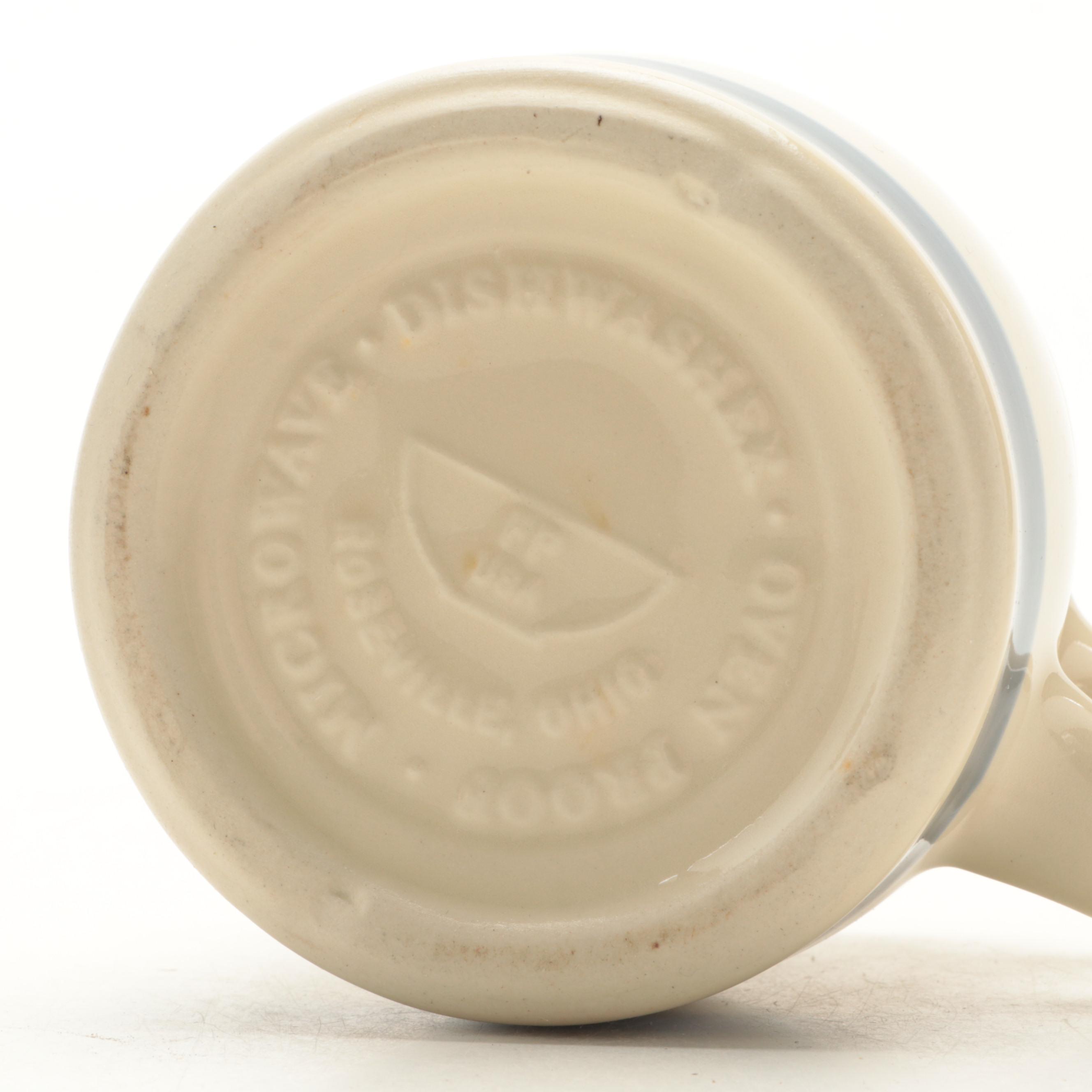 Friendship Pottery "Blue Stripe" Stoneware Dinnerware