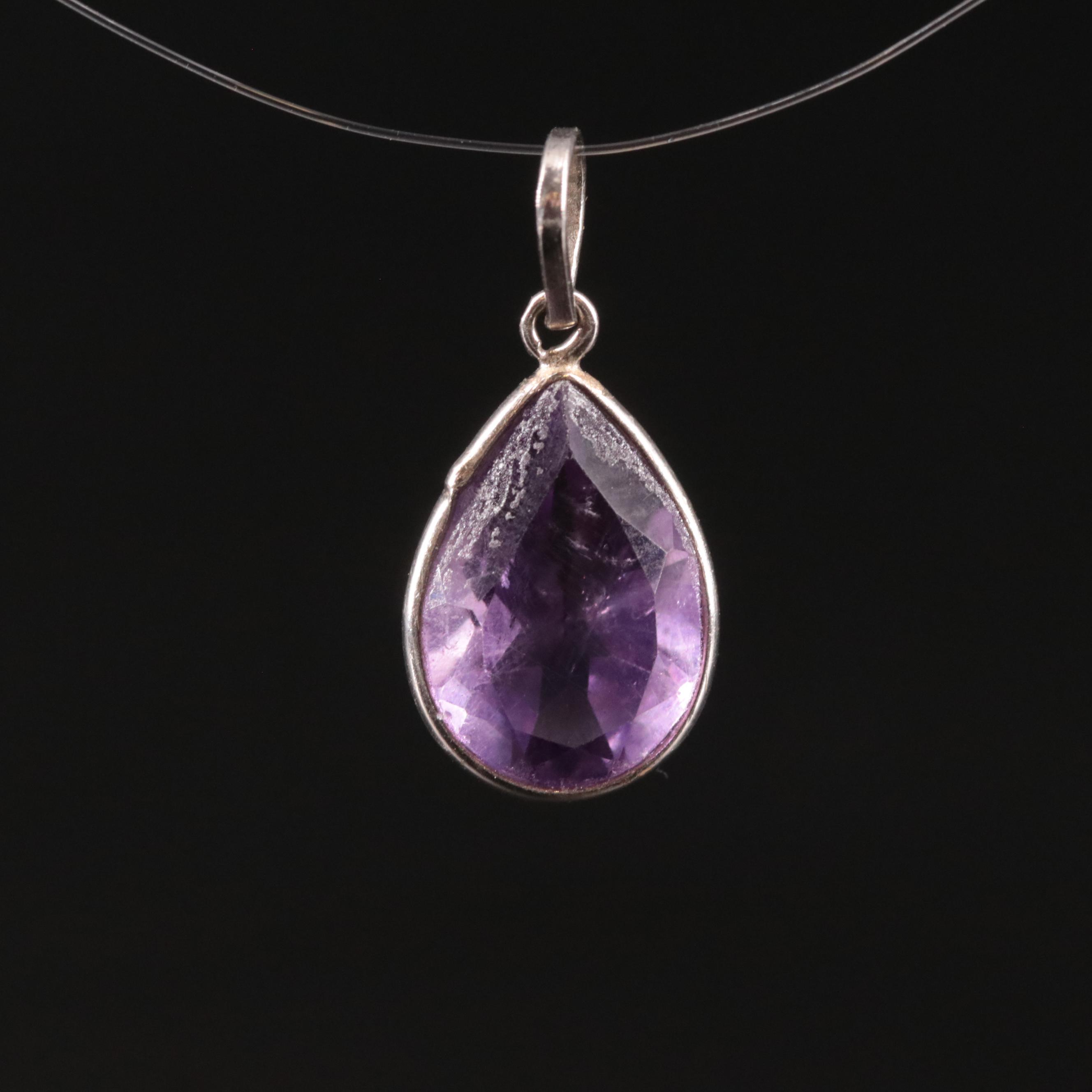14K Amethyst Pendant