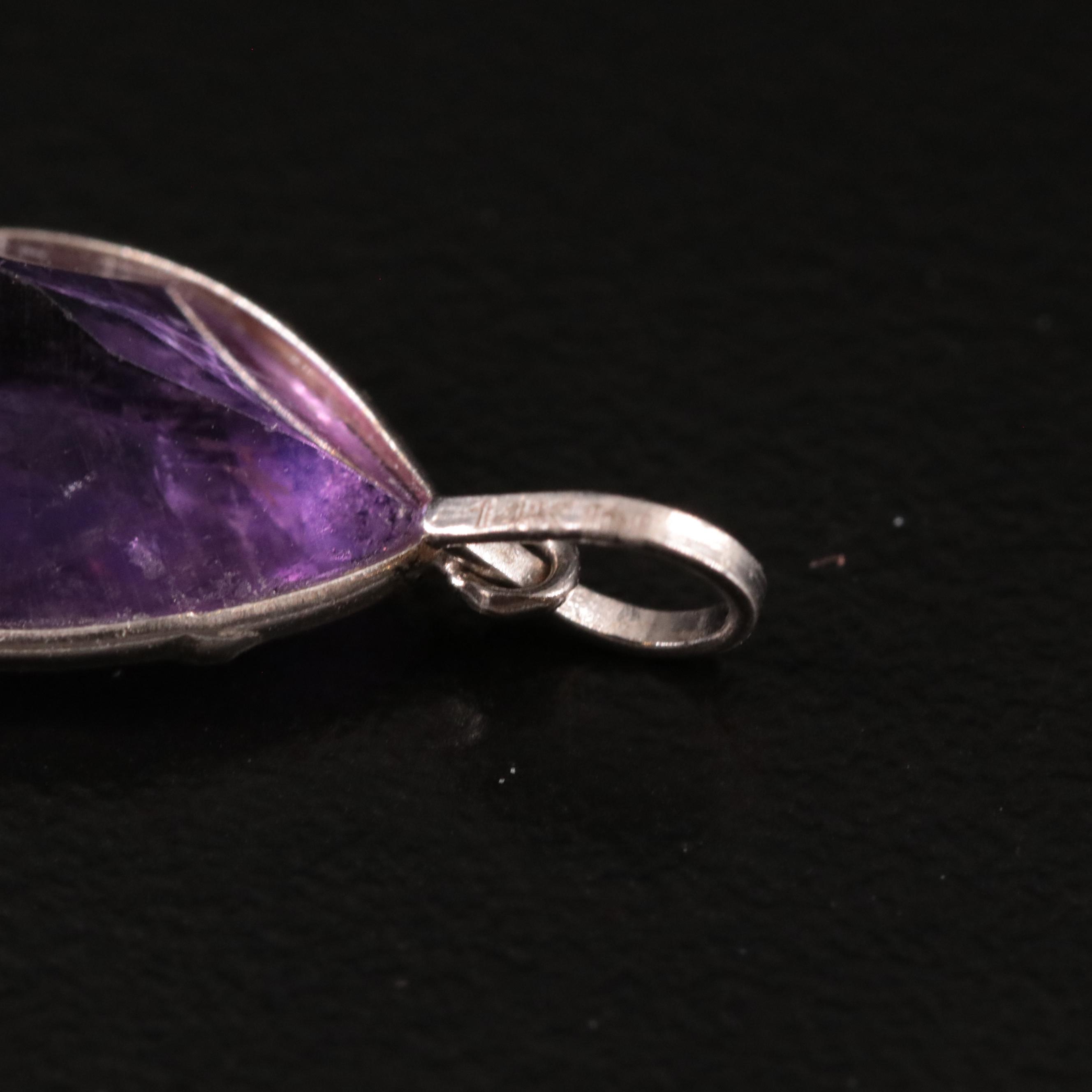 14K Amethyst Pendant