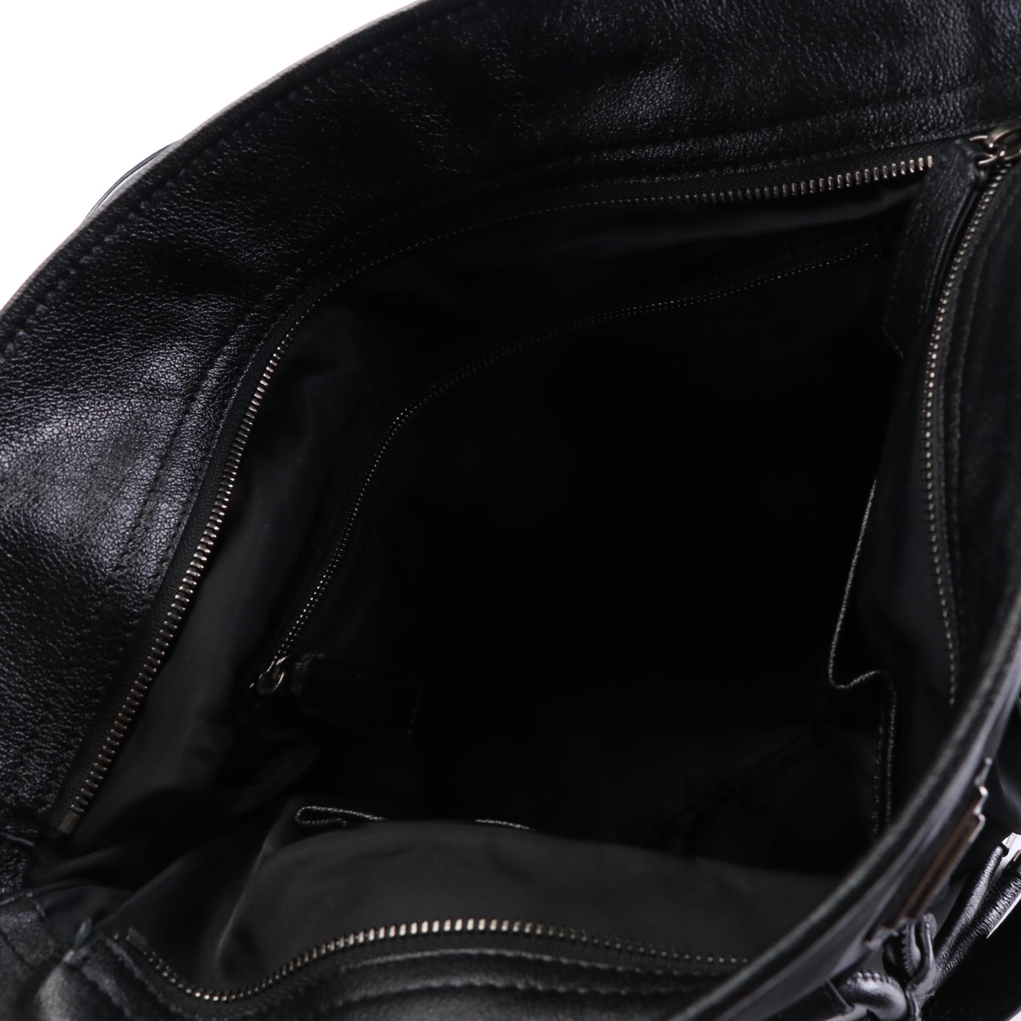 Burberry Drawstring Diaper Bag in Check Nylon Jacquard and Grain Leather