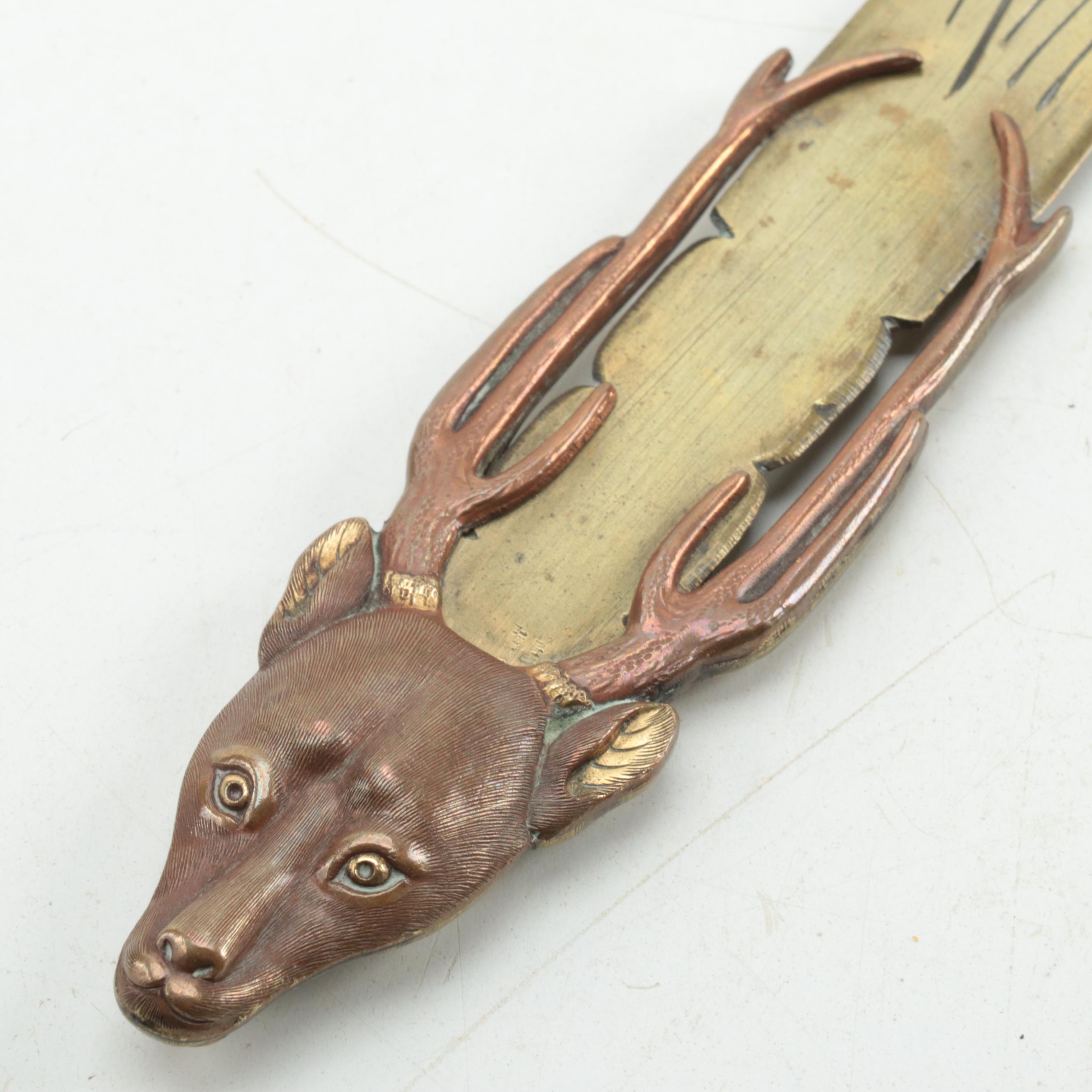 Japanese Mixed Metal Letter Opener or Page Turn, Early 20th Century