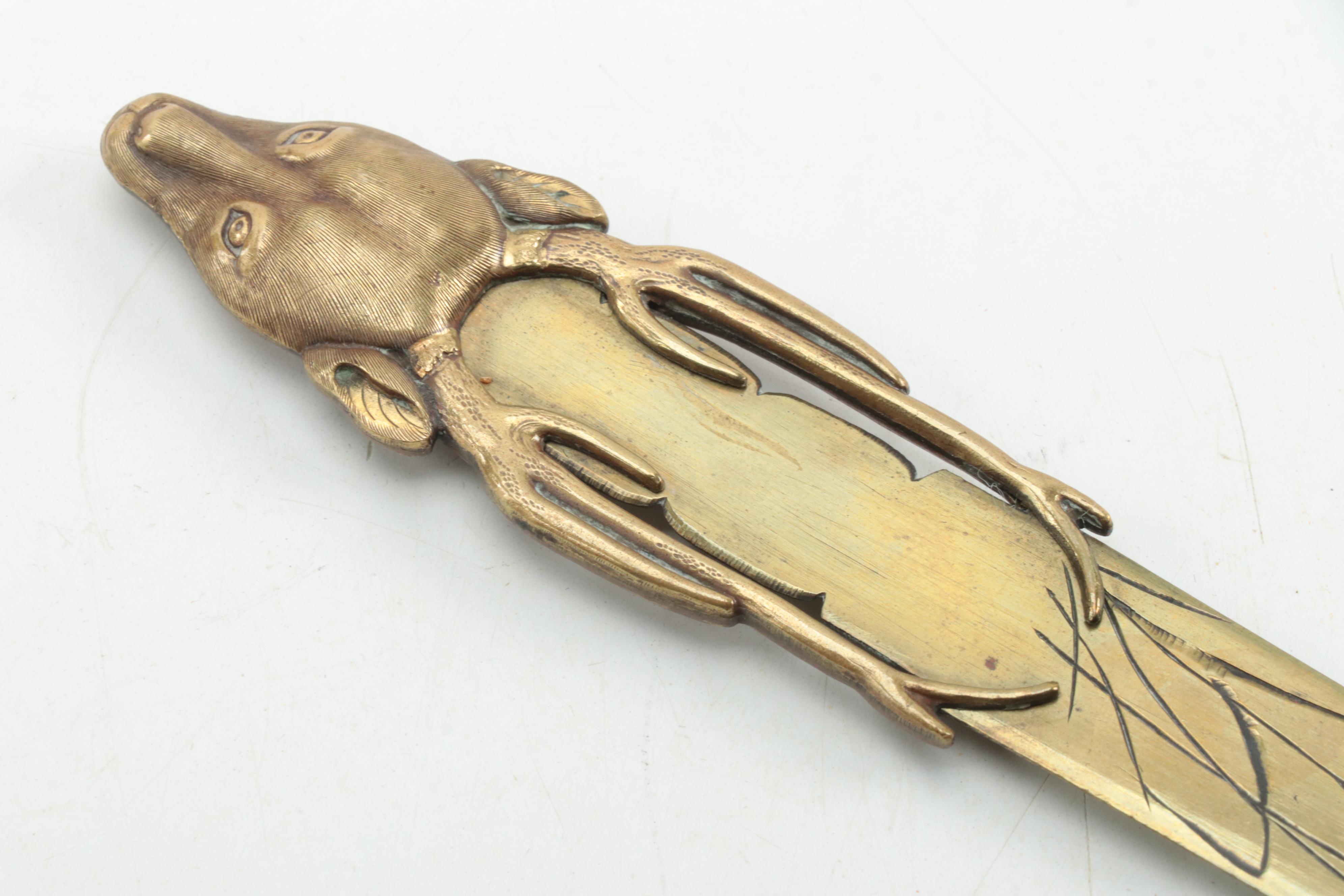 Japanese Mixed Metal Letter Opener or Page Turn, Early 20th Century