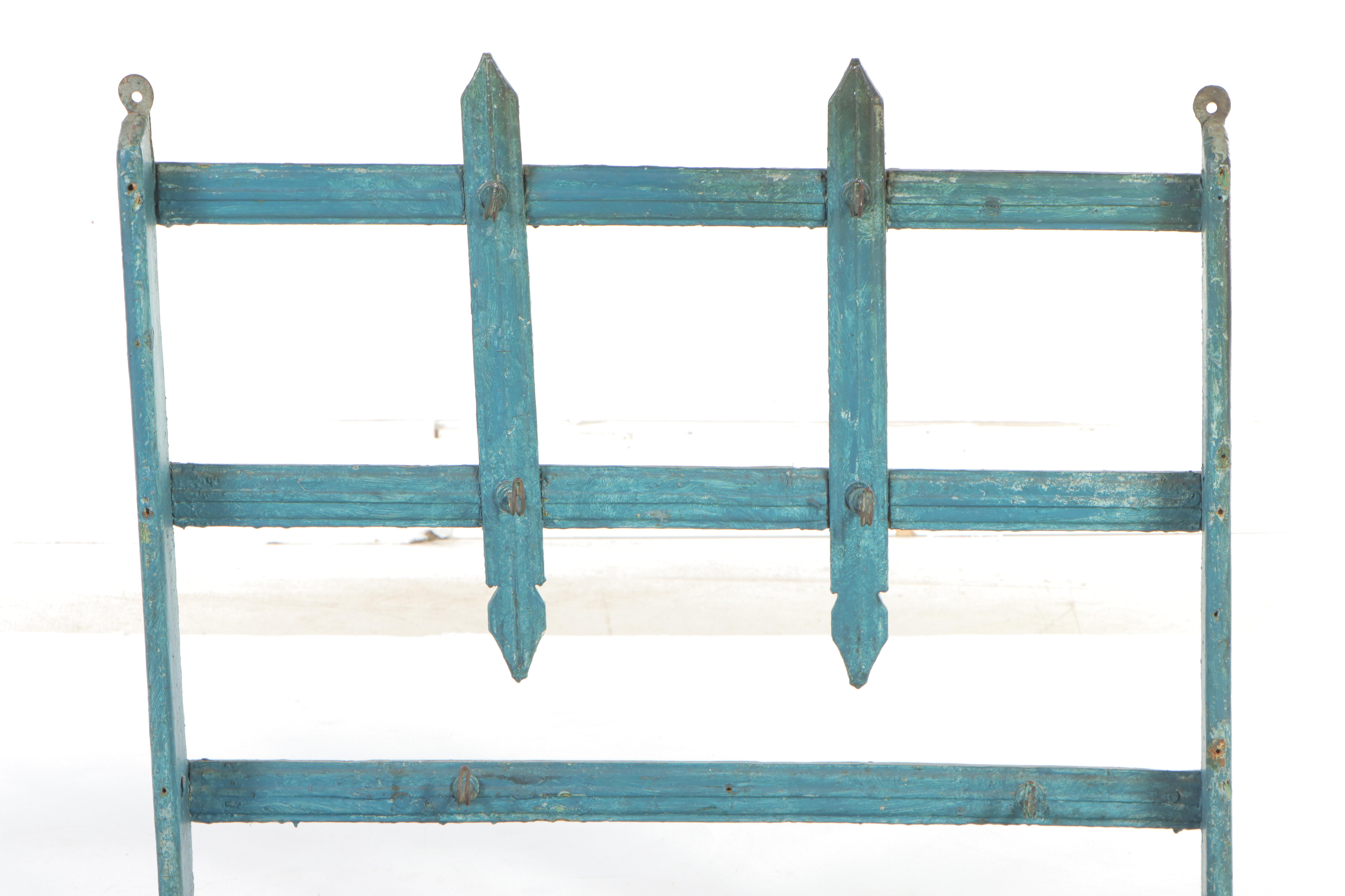 American Primitive Painted Wooden Cup Rack
