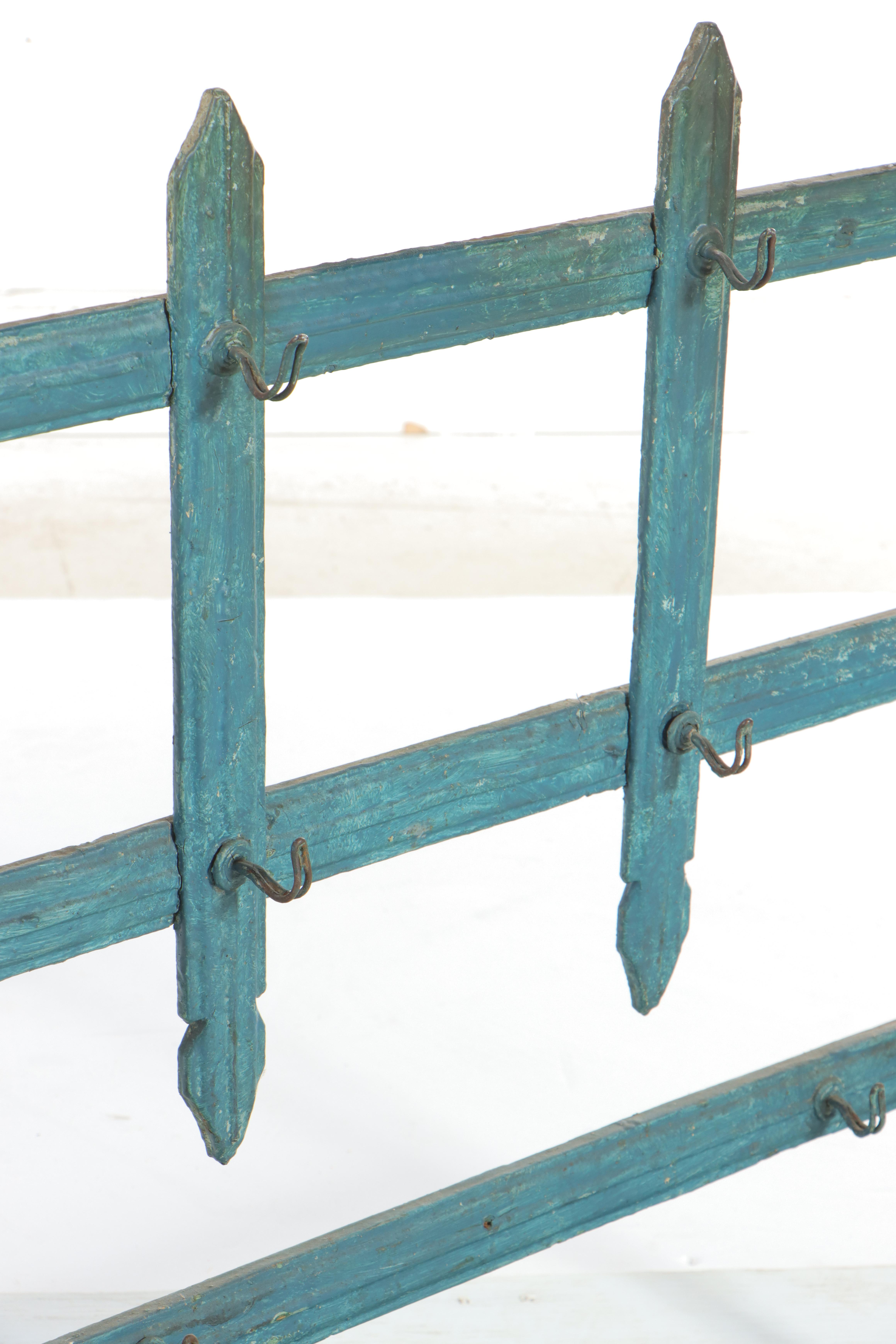 American Primitive Painted Wooden Cup Rack