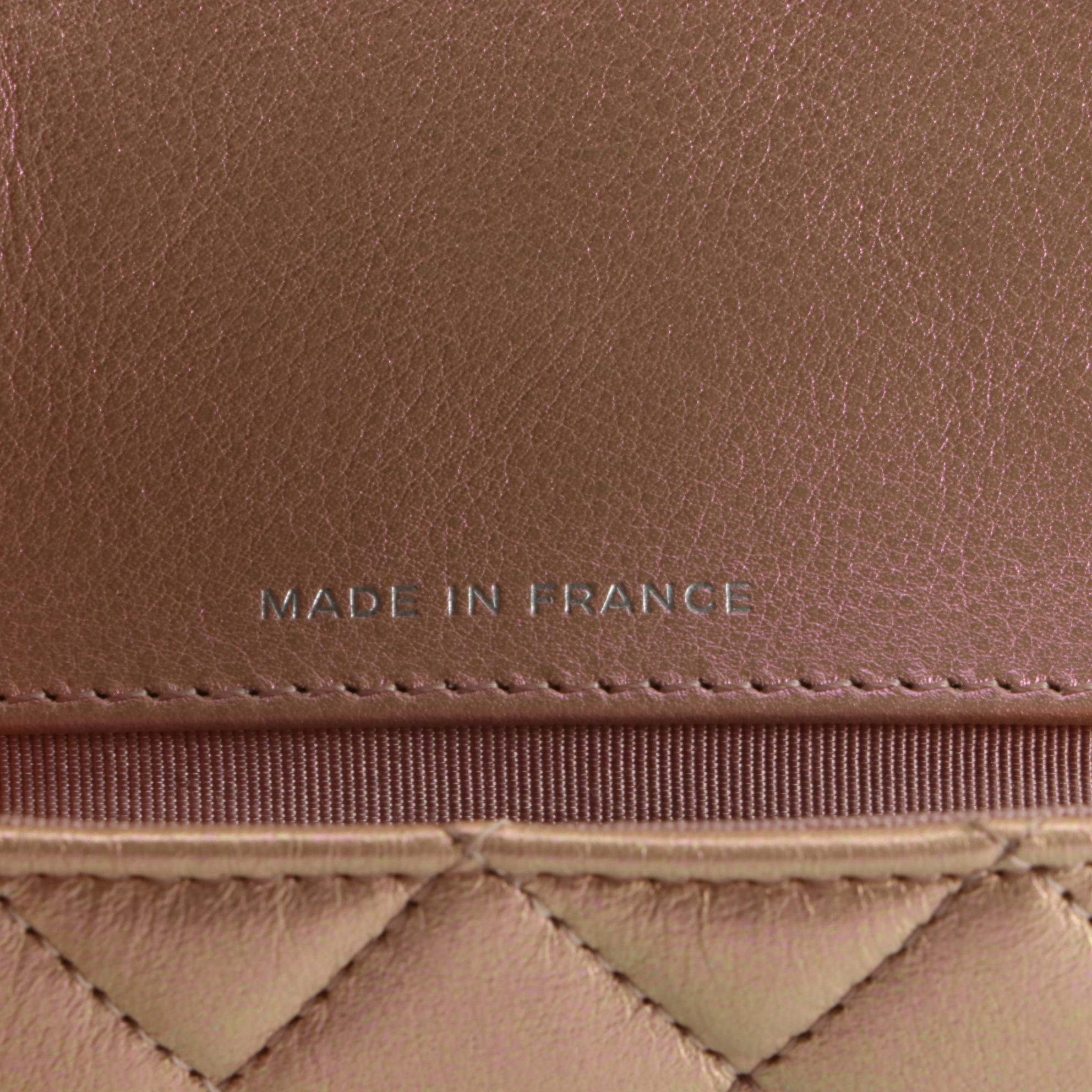 Chanel Classic Glasses Case on Chain in Quilted Iridescent Lambskin Leather