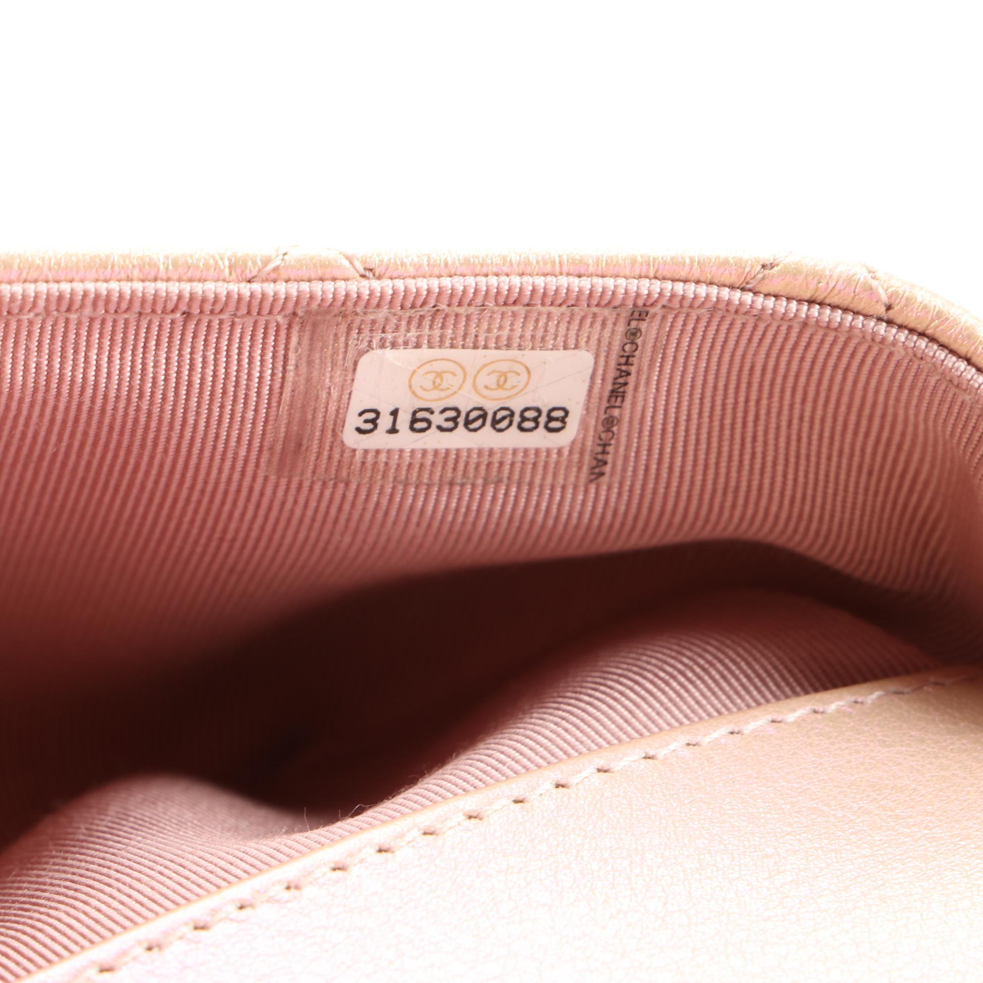 Chanel Classic Glasses Case on Chain in Quilted Iridescent Lambskin Leather