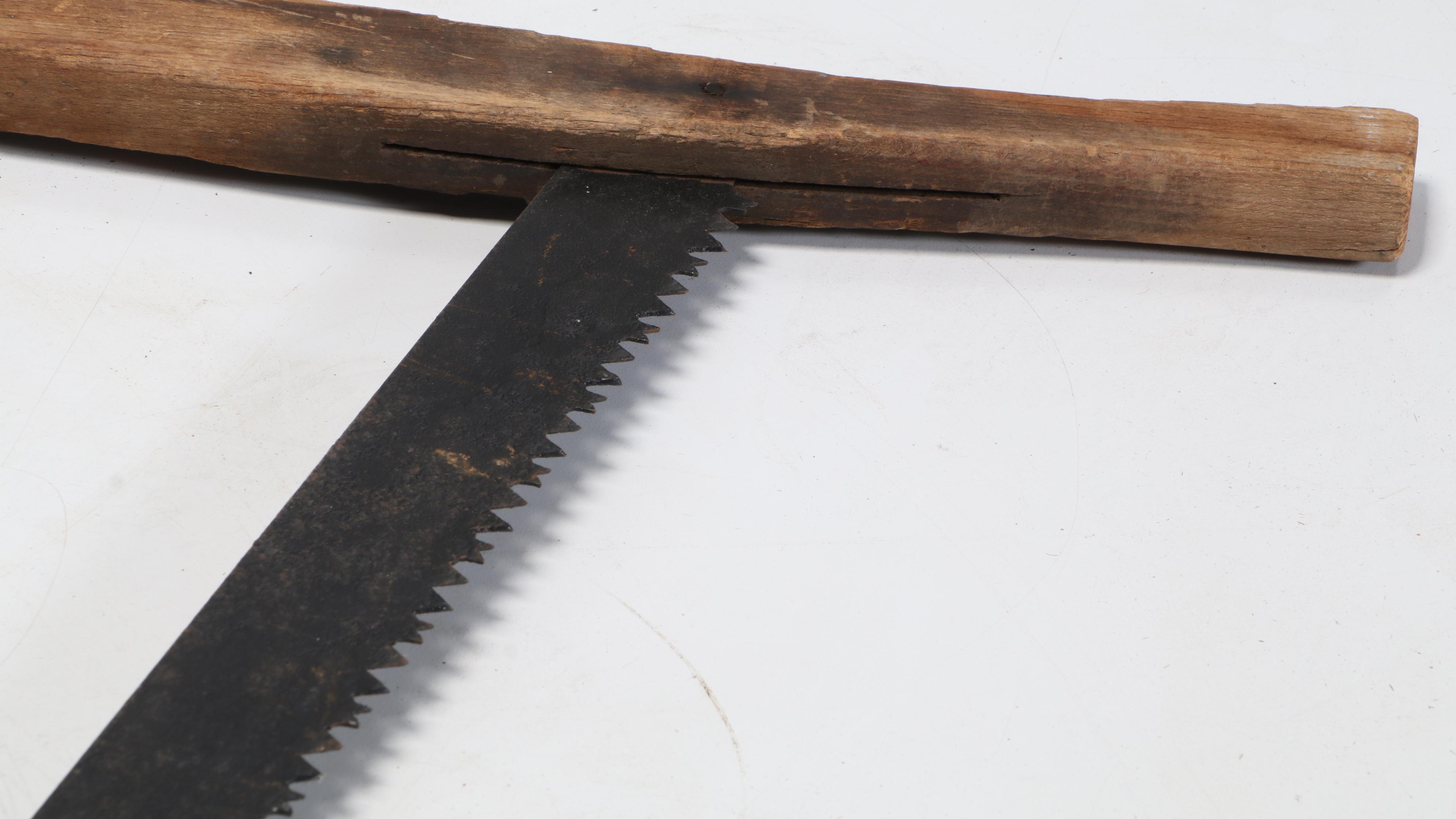 S. H. Co and Other Wood and Metal Buck Saws, Late 19th Century