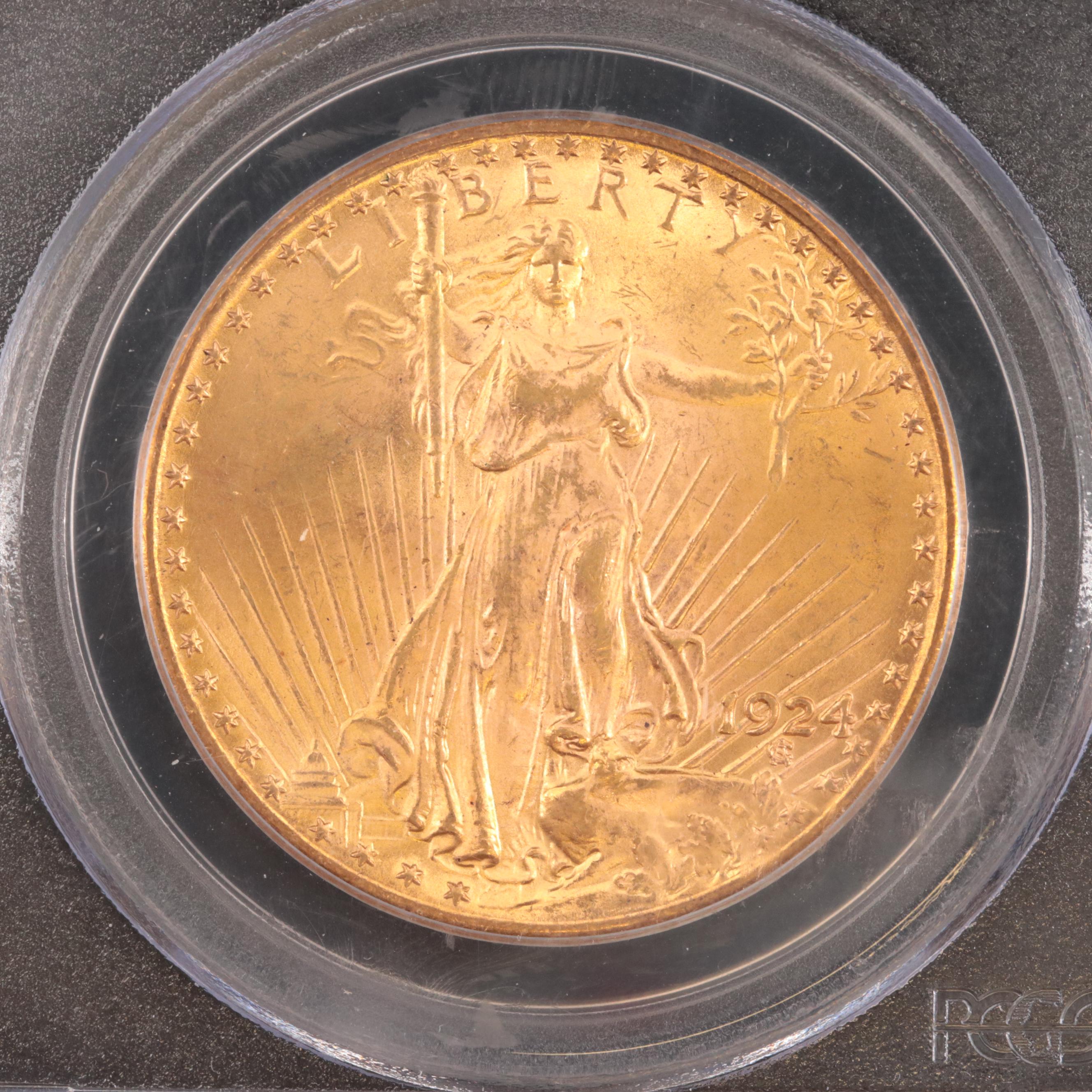 PCGS Graded MS65 1924 Saint Gaudens $20 Gold Coin