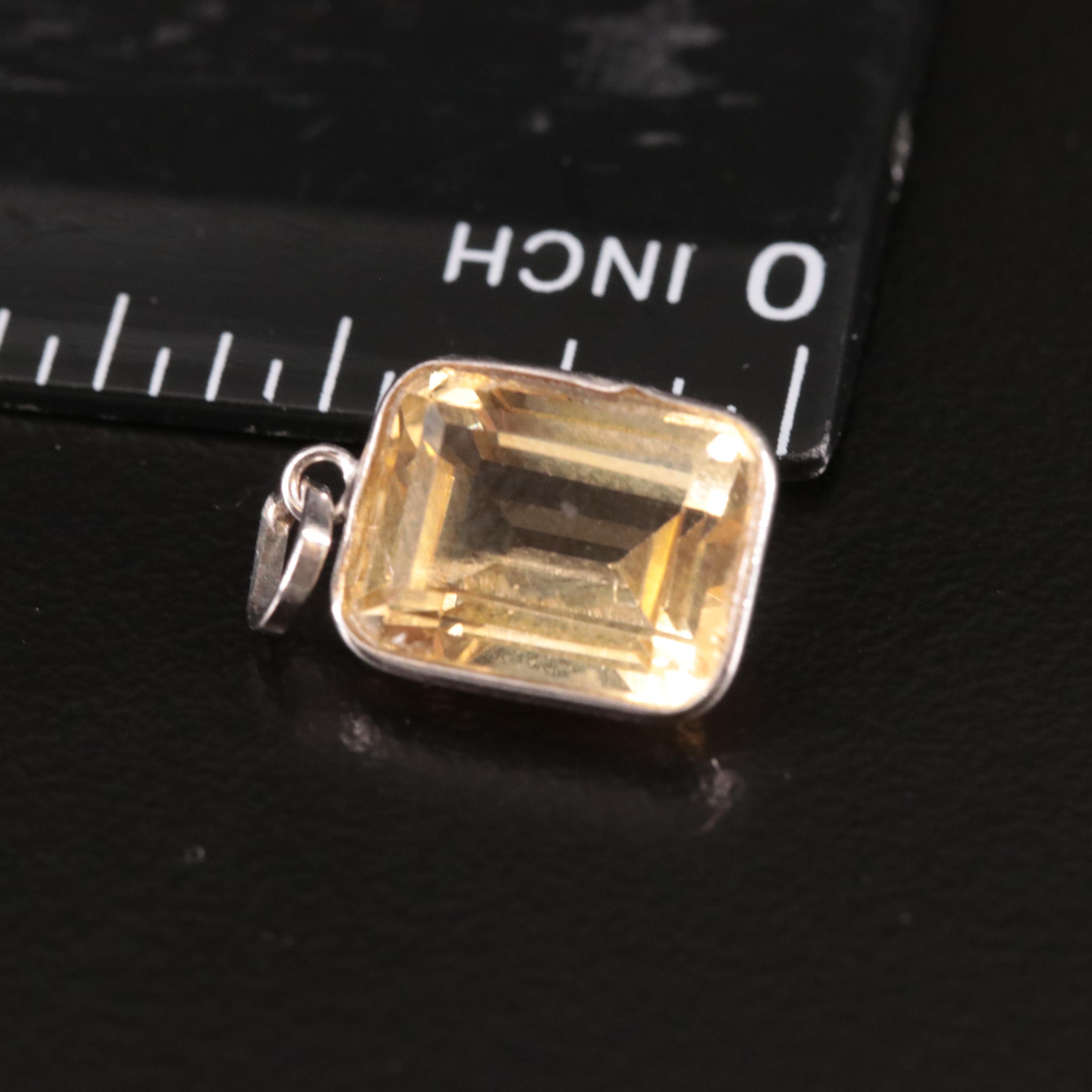 14K Citrine Pendant