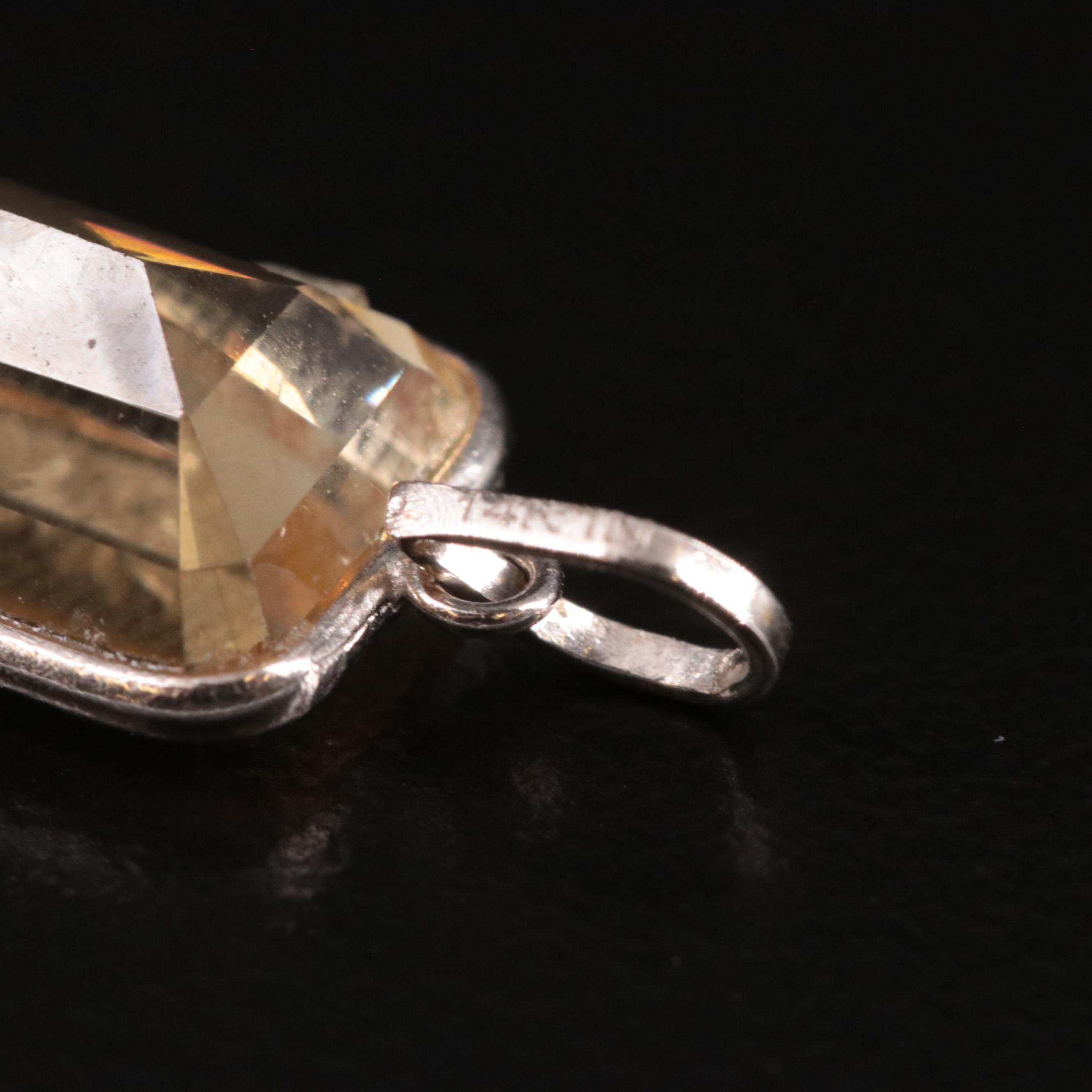 14K Citrine Pendant