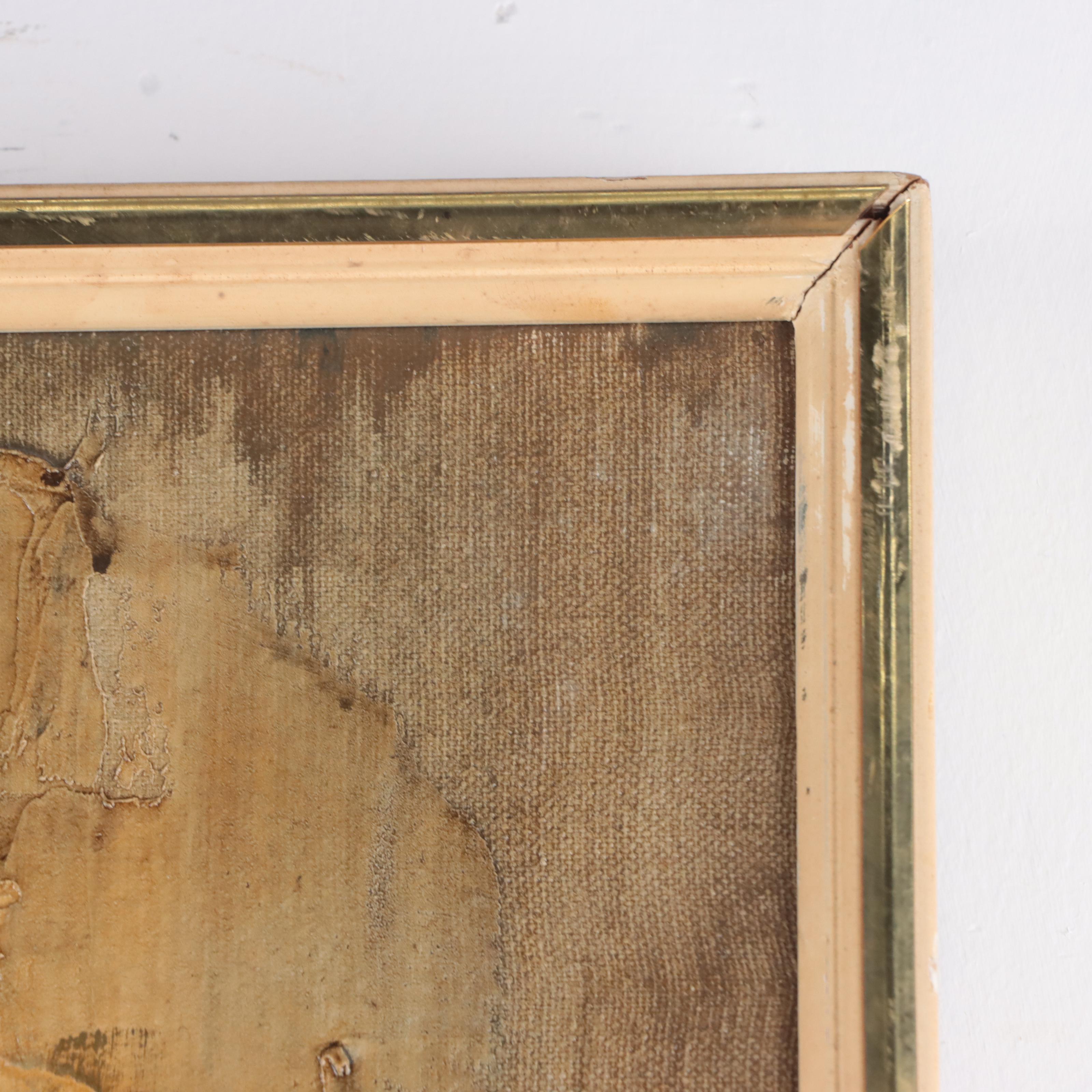 R. Shaw Impressionist Style Acrylic Painting of Street Scene