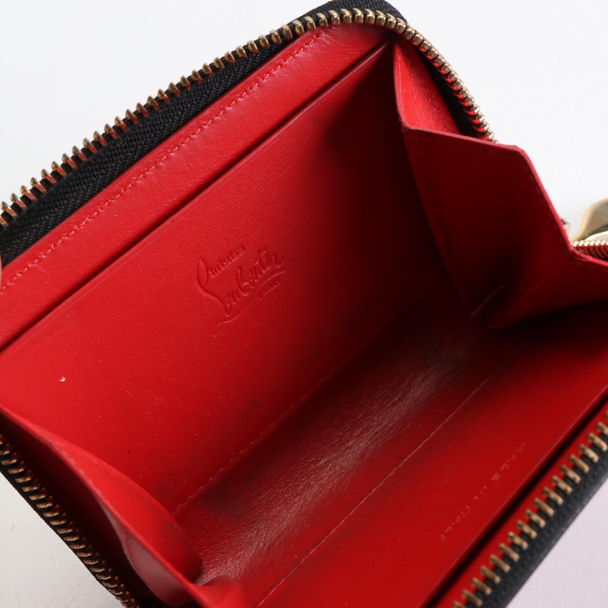 Christian Louboutin Panettone-Studded Coin Purse in Patent Leather