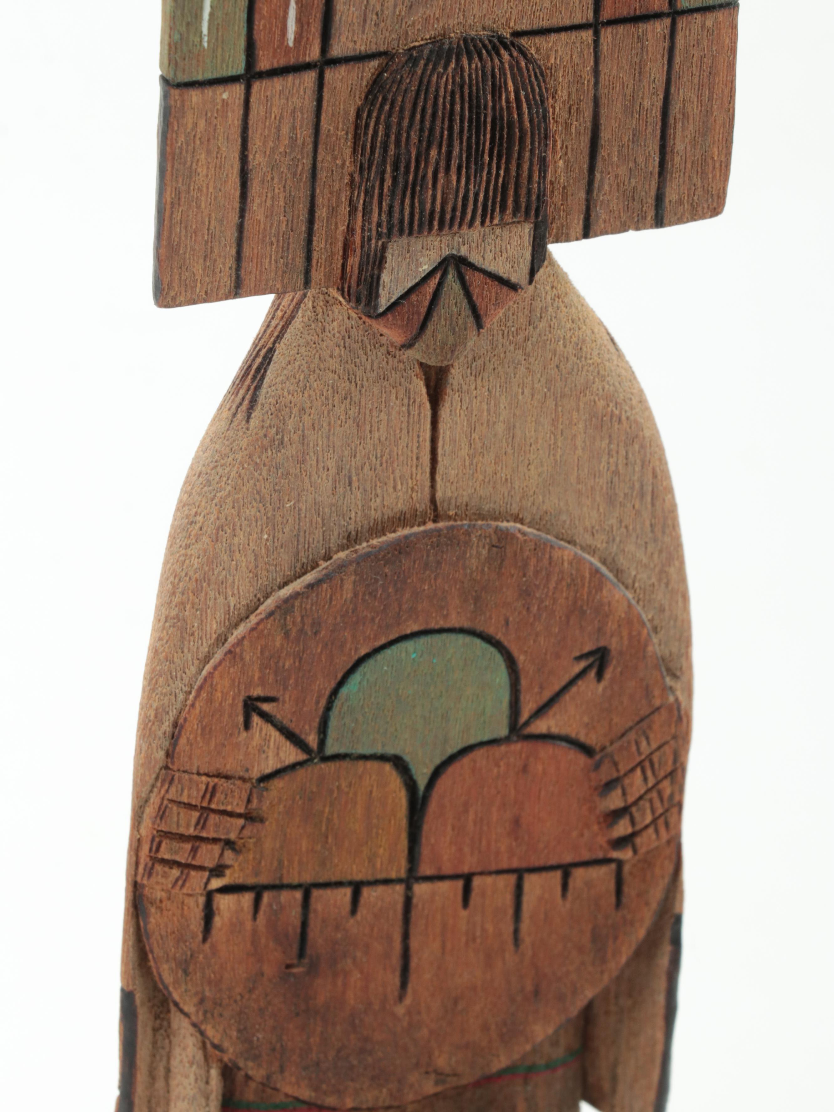 Hopi Palhik Mana Sculpture and Decorated Gourds