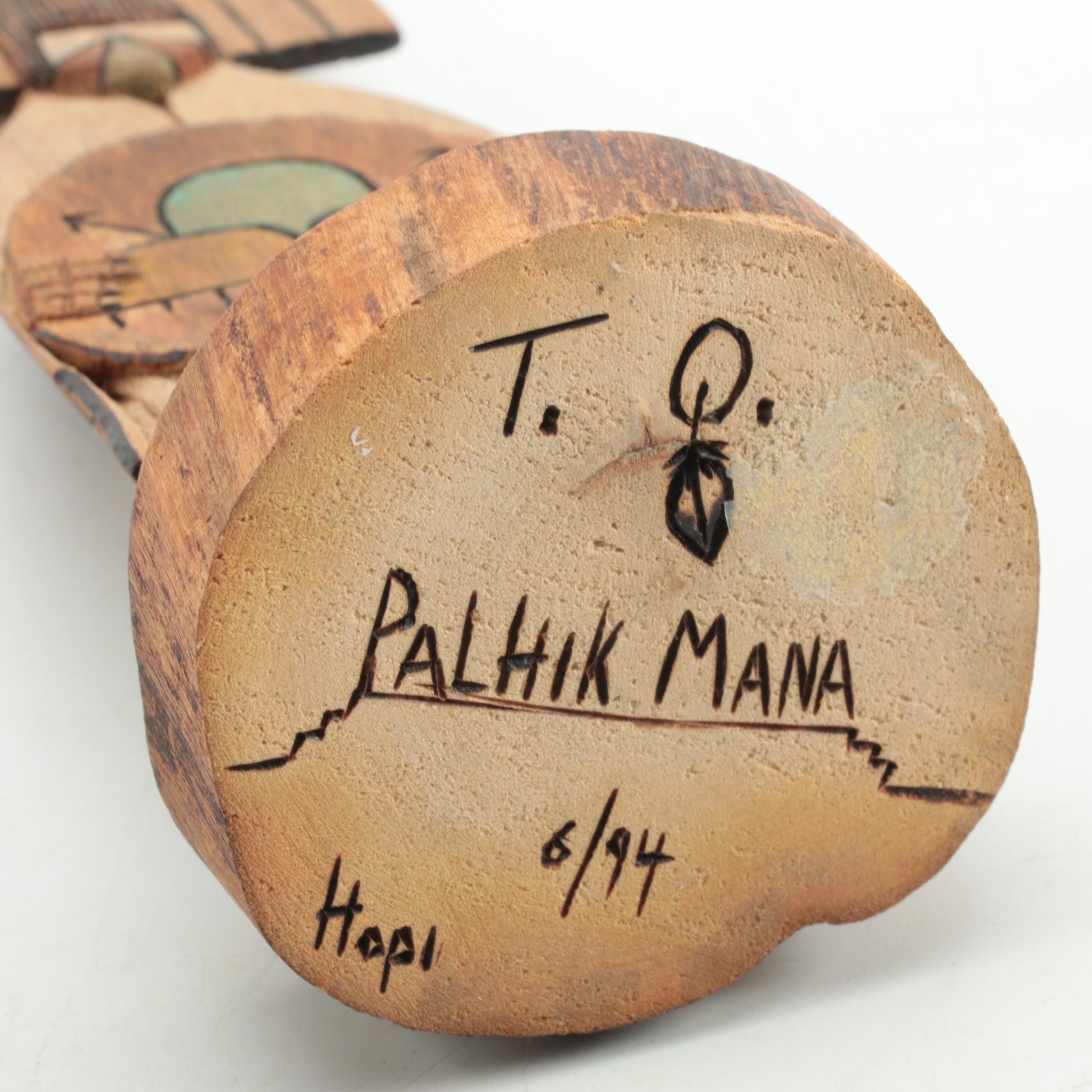 Hopi Palhik Mana Sculpture and Decorated Gourds