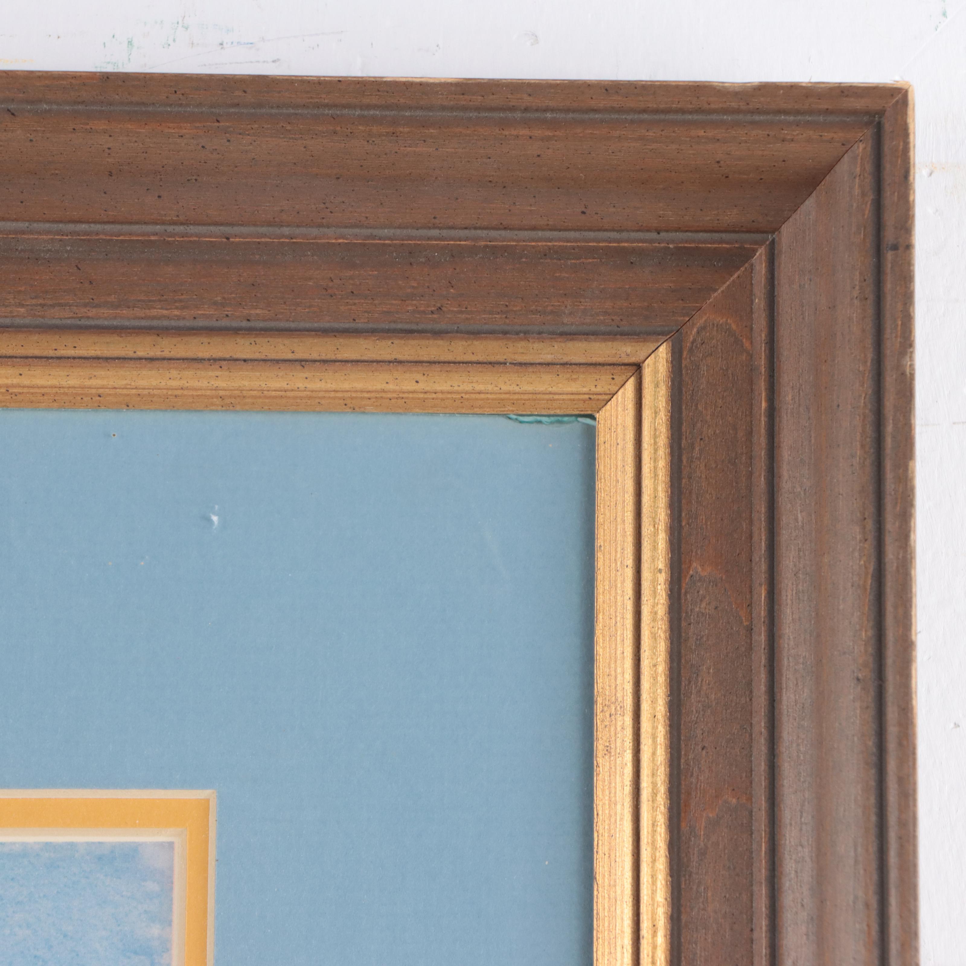 Robert Ravelle Watercolor Painting "Friend or Foe?" 1970