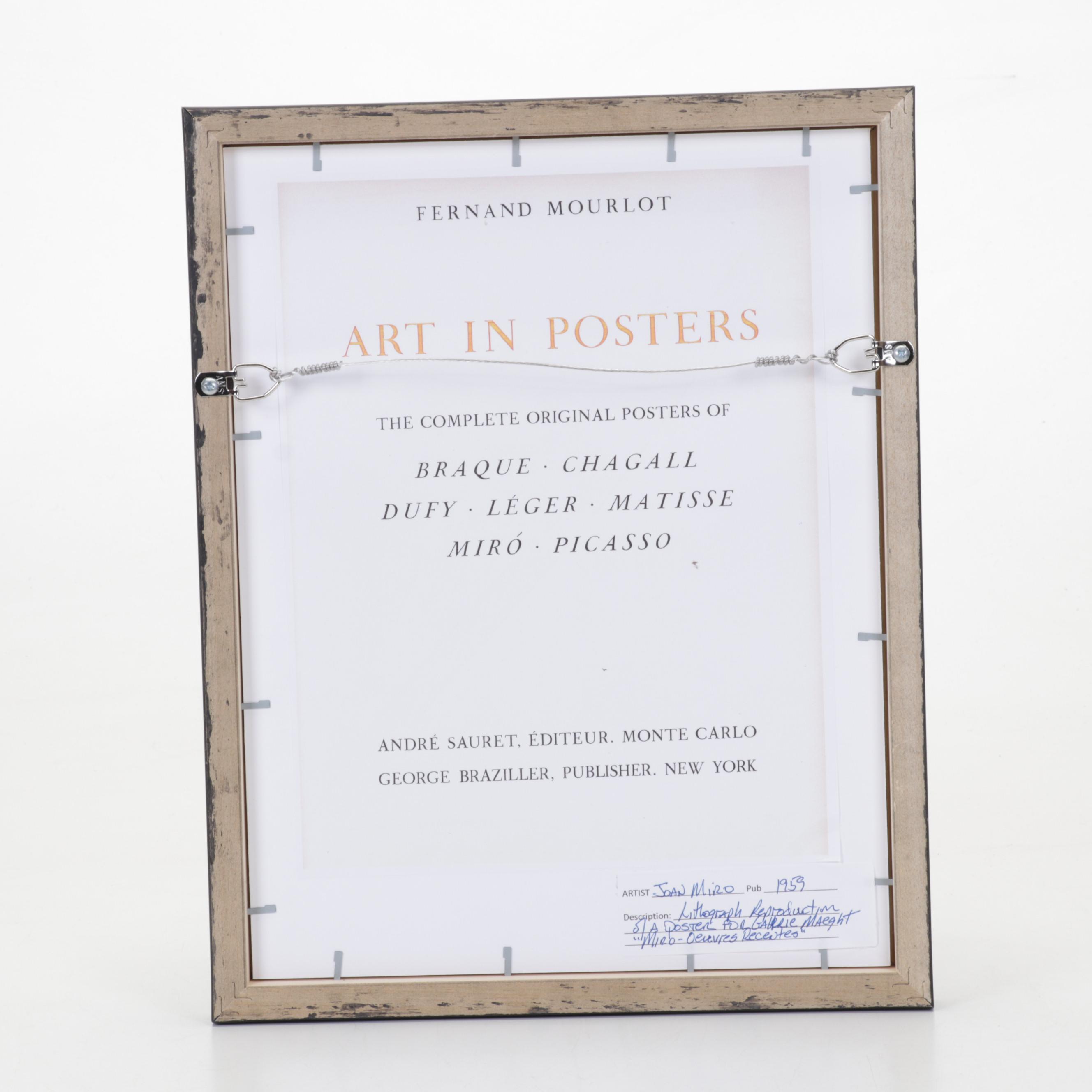 Galerie Maeght Color Lithograph After Joan Miró "Miró - Oeuvres récentes," 1959