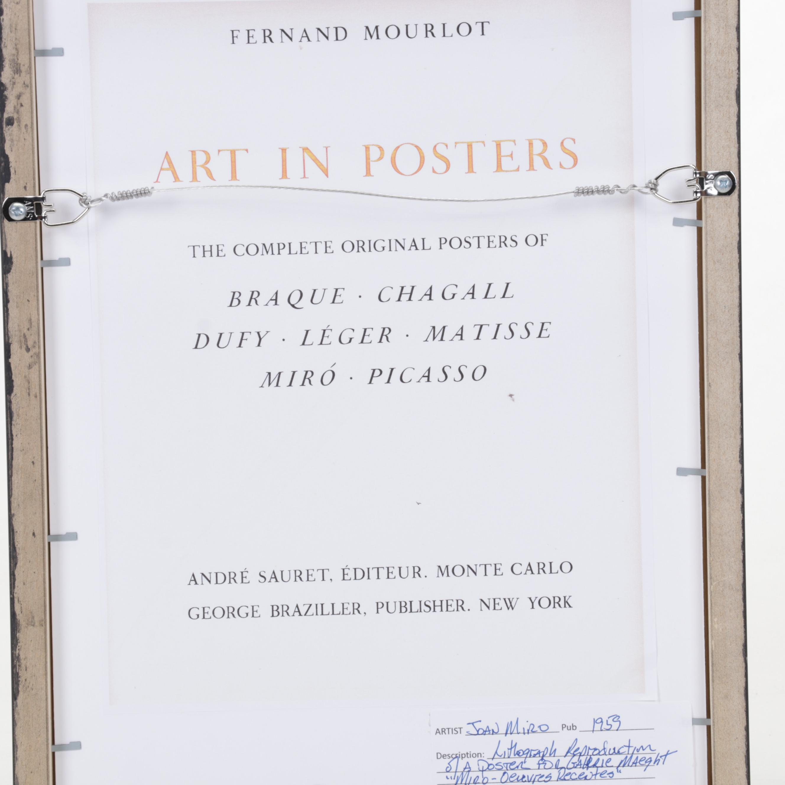 Galerie Maeght Color Lithograph After Joan Miró "Miró - Oeuvres récentes," 1959