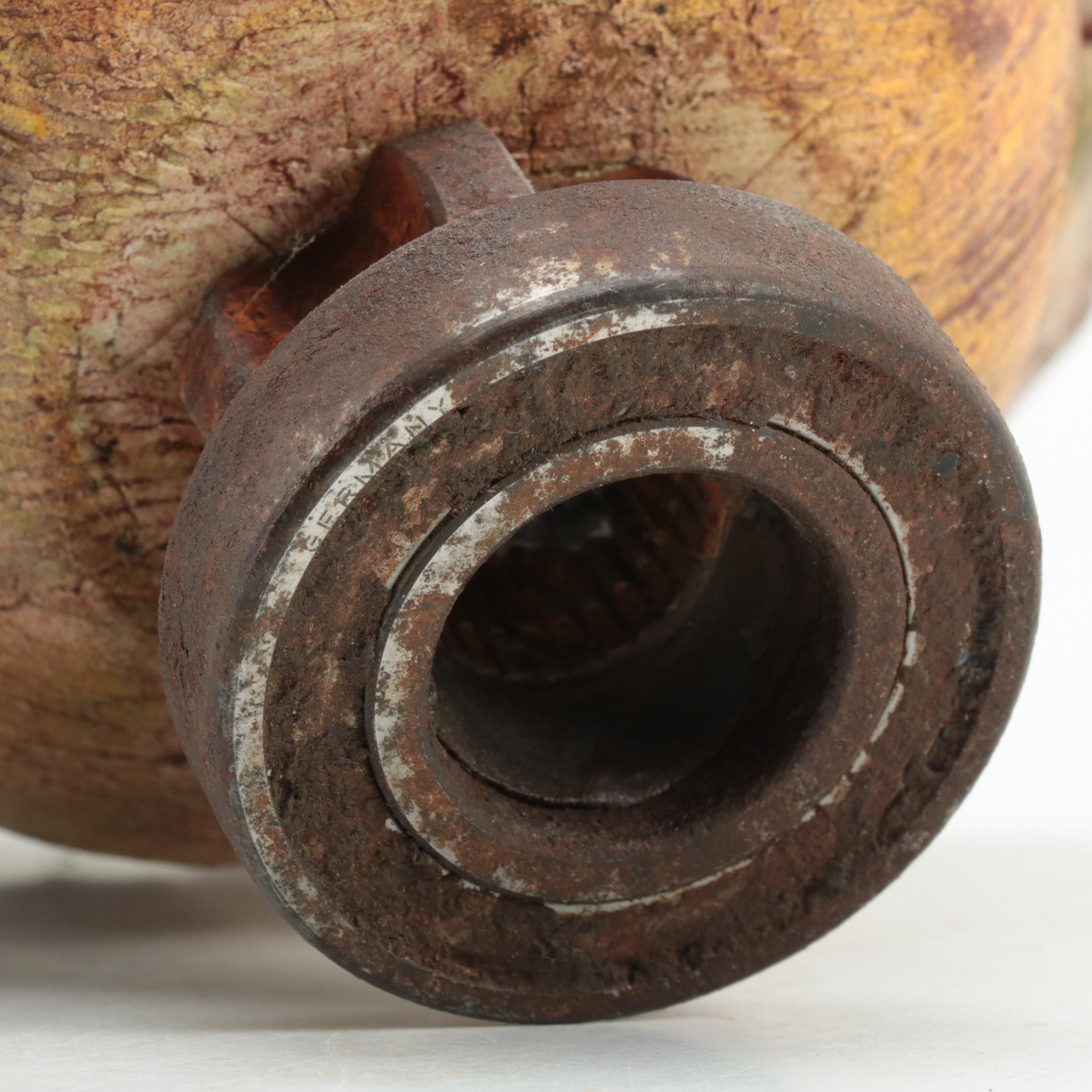 Painted Ceramic Floral Sculpture