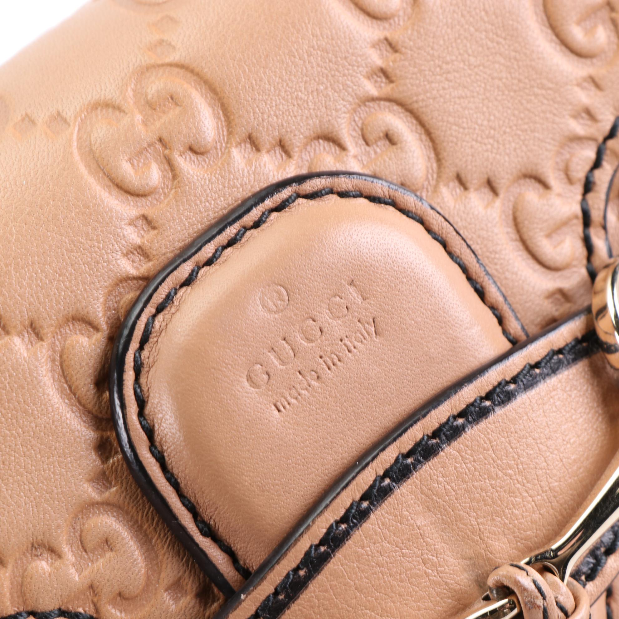 Gucci Emily Crossbody Front Flap Bag in Guccissima Leather