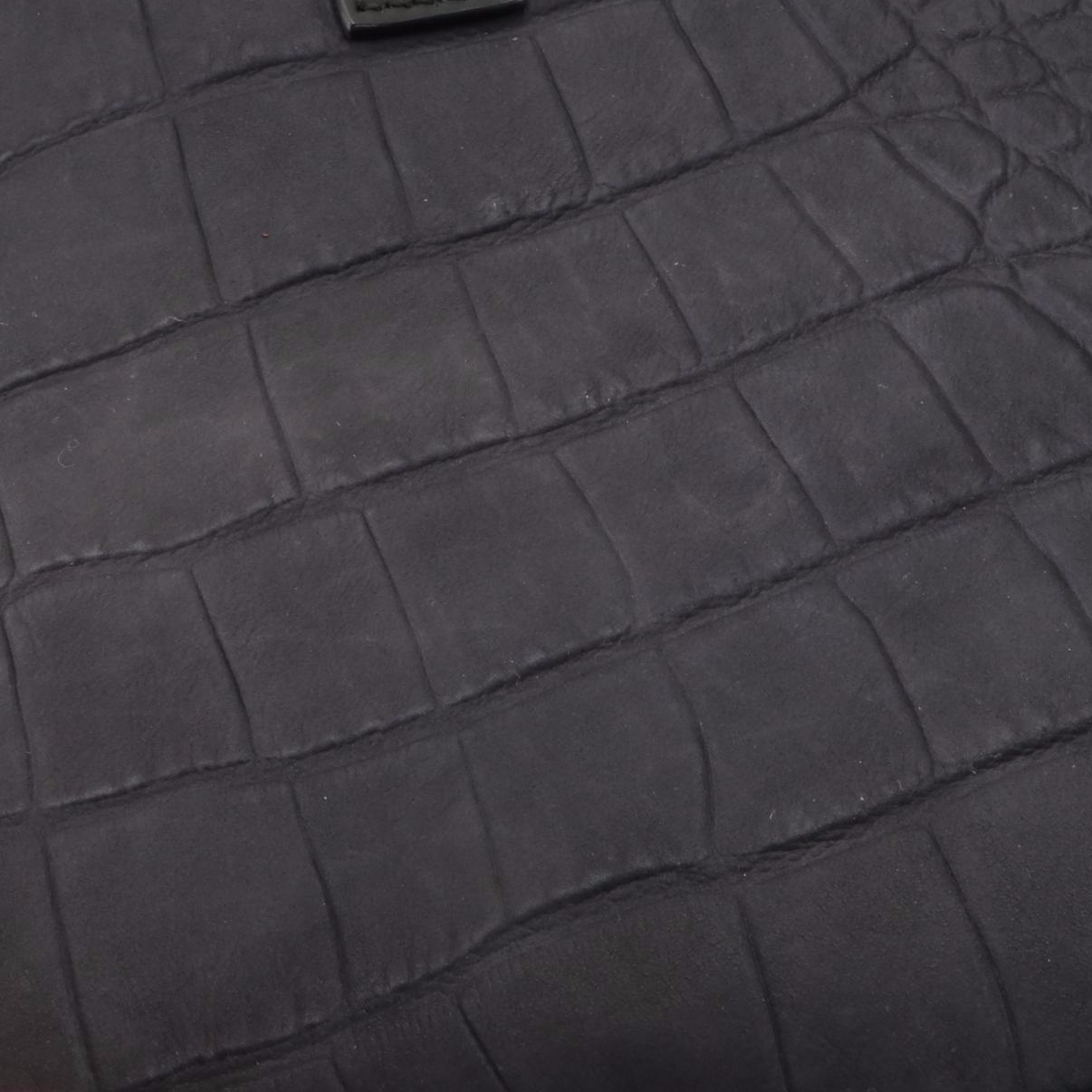 Salvatore Ferragamo Tall Tote in Crocodile Embossed Nubuck Leather