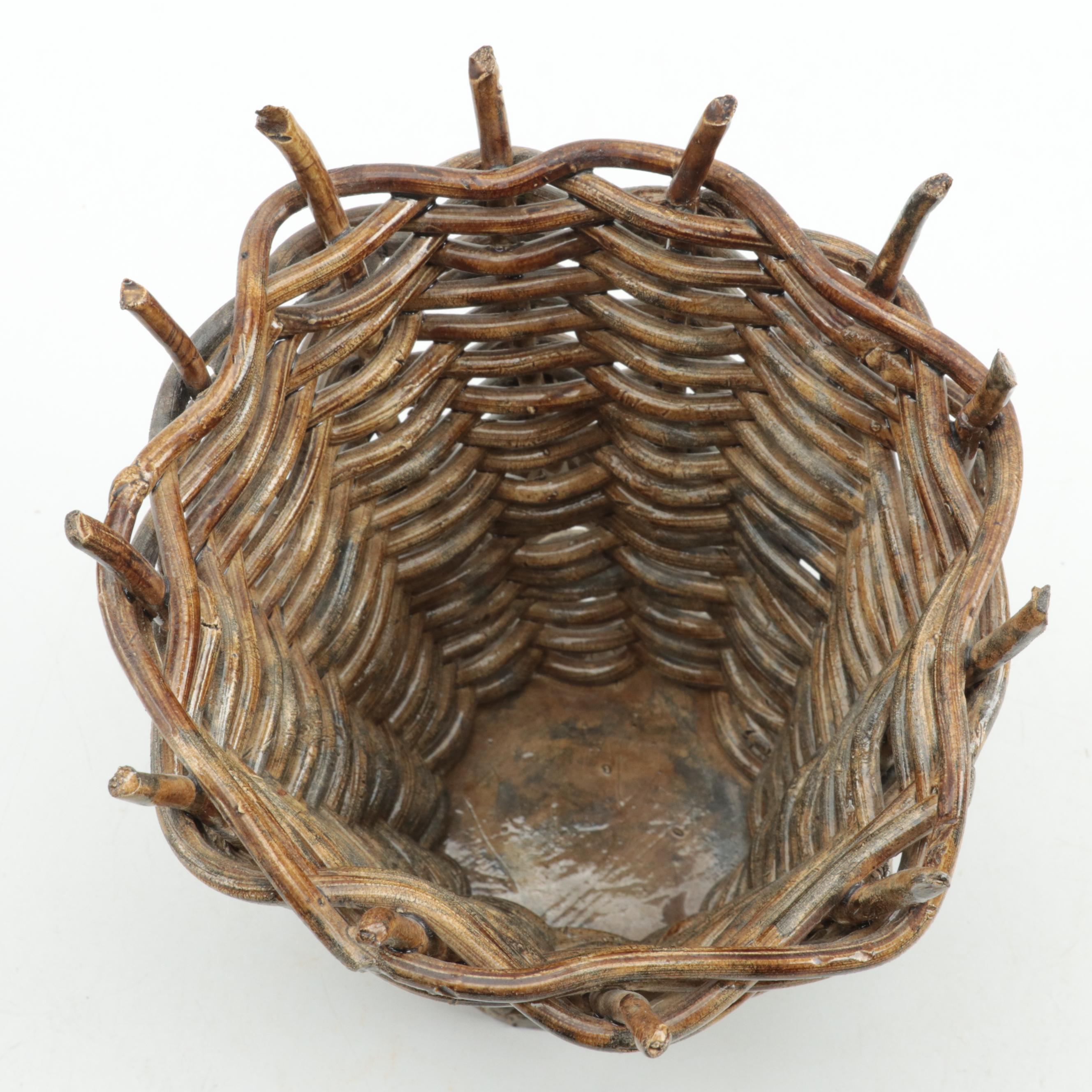 Ceramic Woven Basket "Twigs," 2004