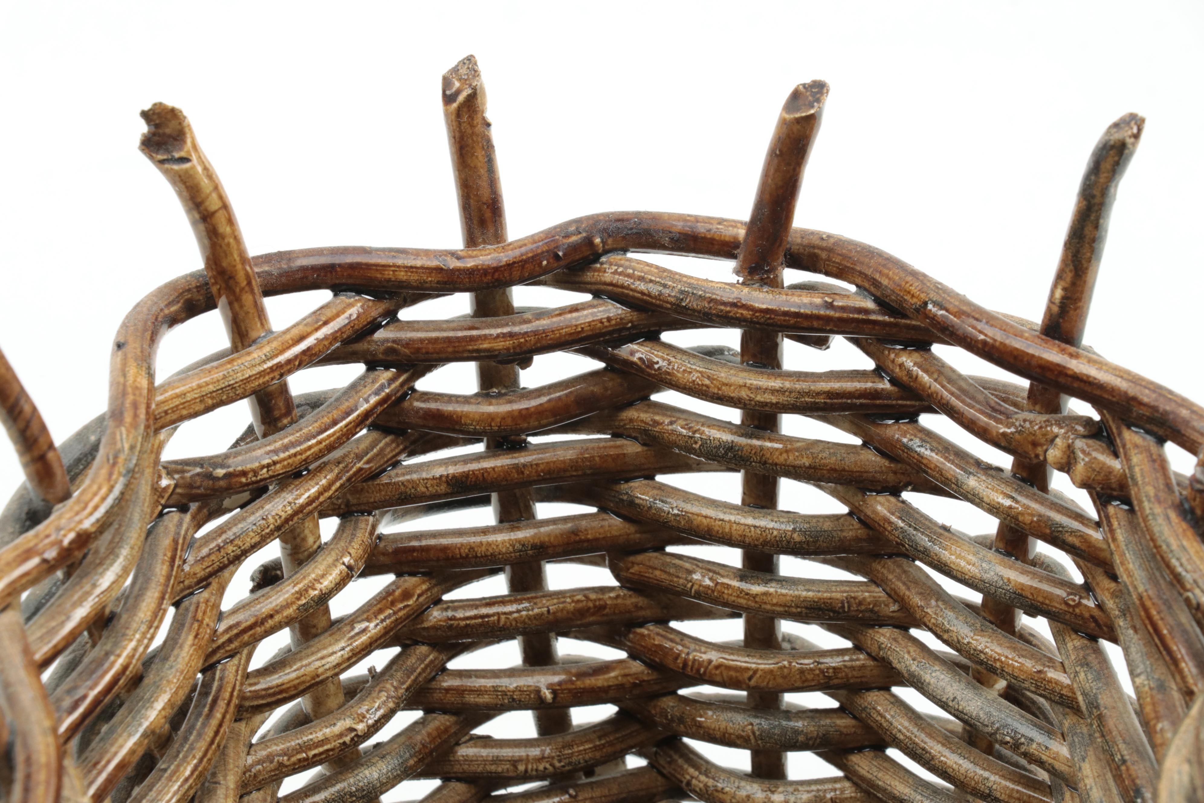 Ceramic Woven Basket "Twigs," 2004