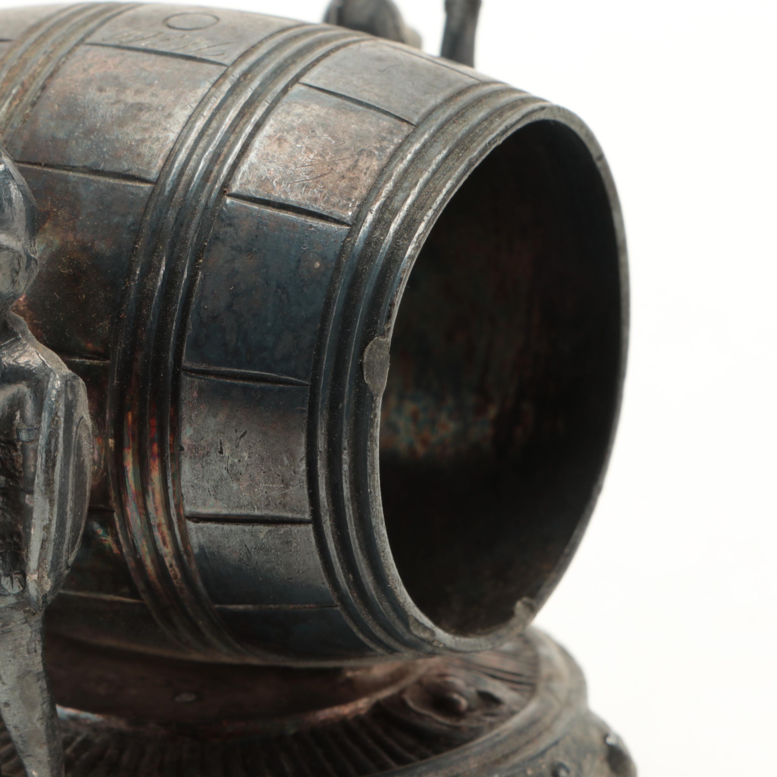 Middletown Plate Co. Figural and Other Silver Plate Napkin Rings, Late 19th C.