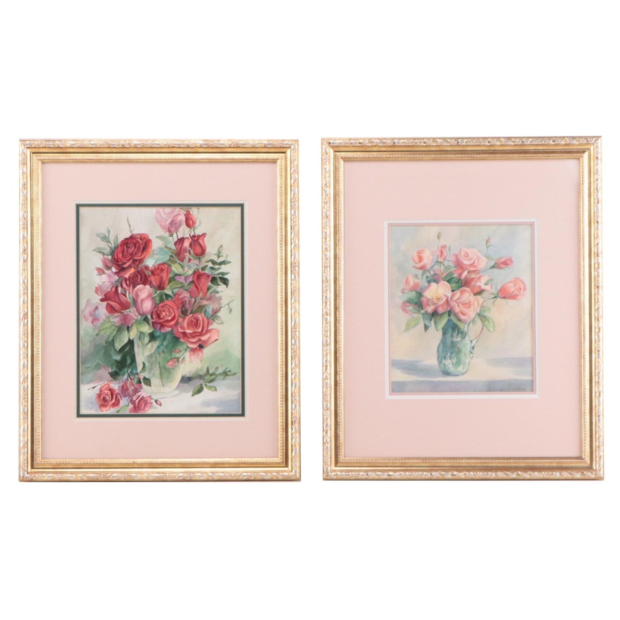 Eileen Navikas Floral Still Life Oil Paintings of Roses