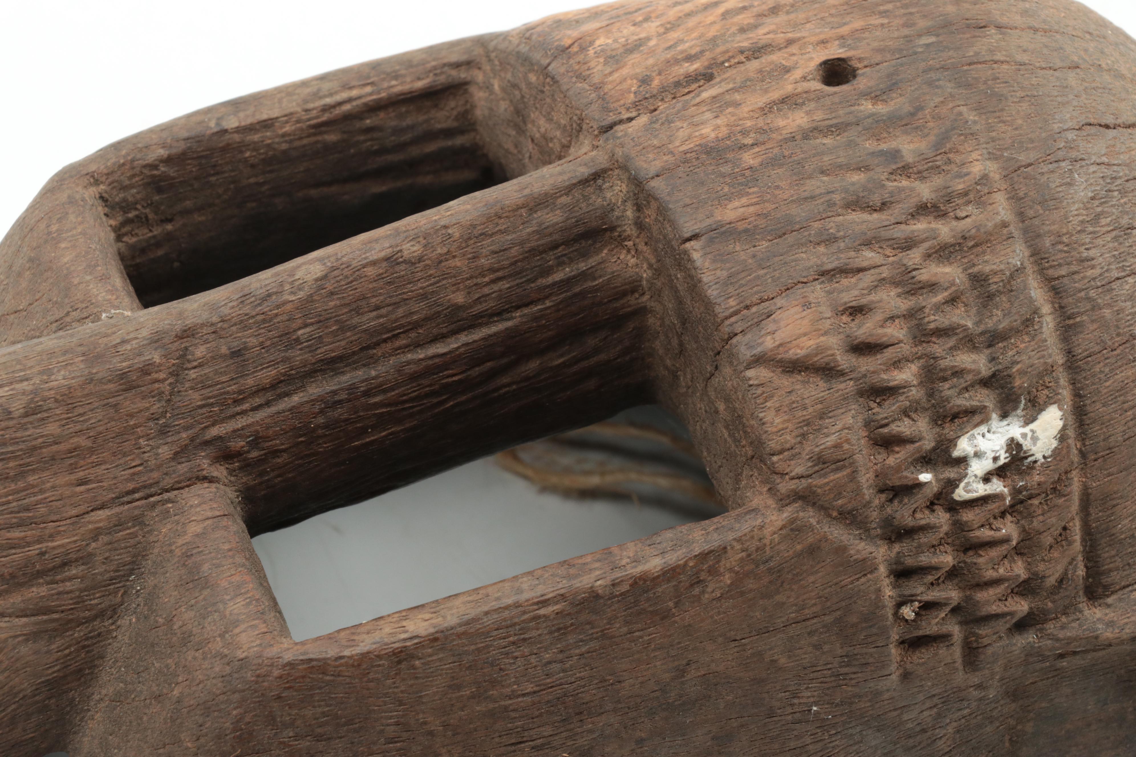 Dogon Style Carved Wood Animal Face Mask, Mali