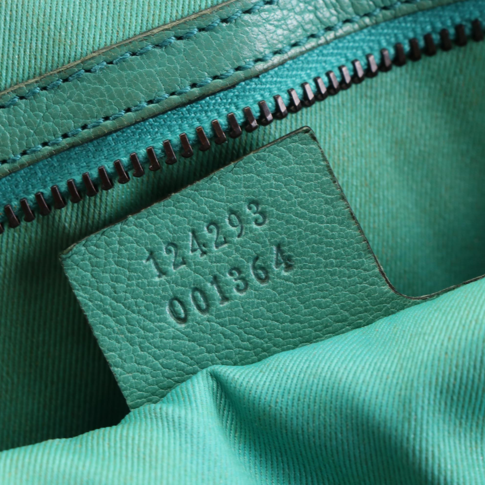 Gucci Bamboo Large Studded Hobo Bag in Grained Leather