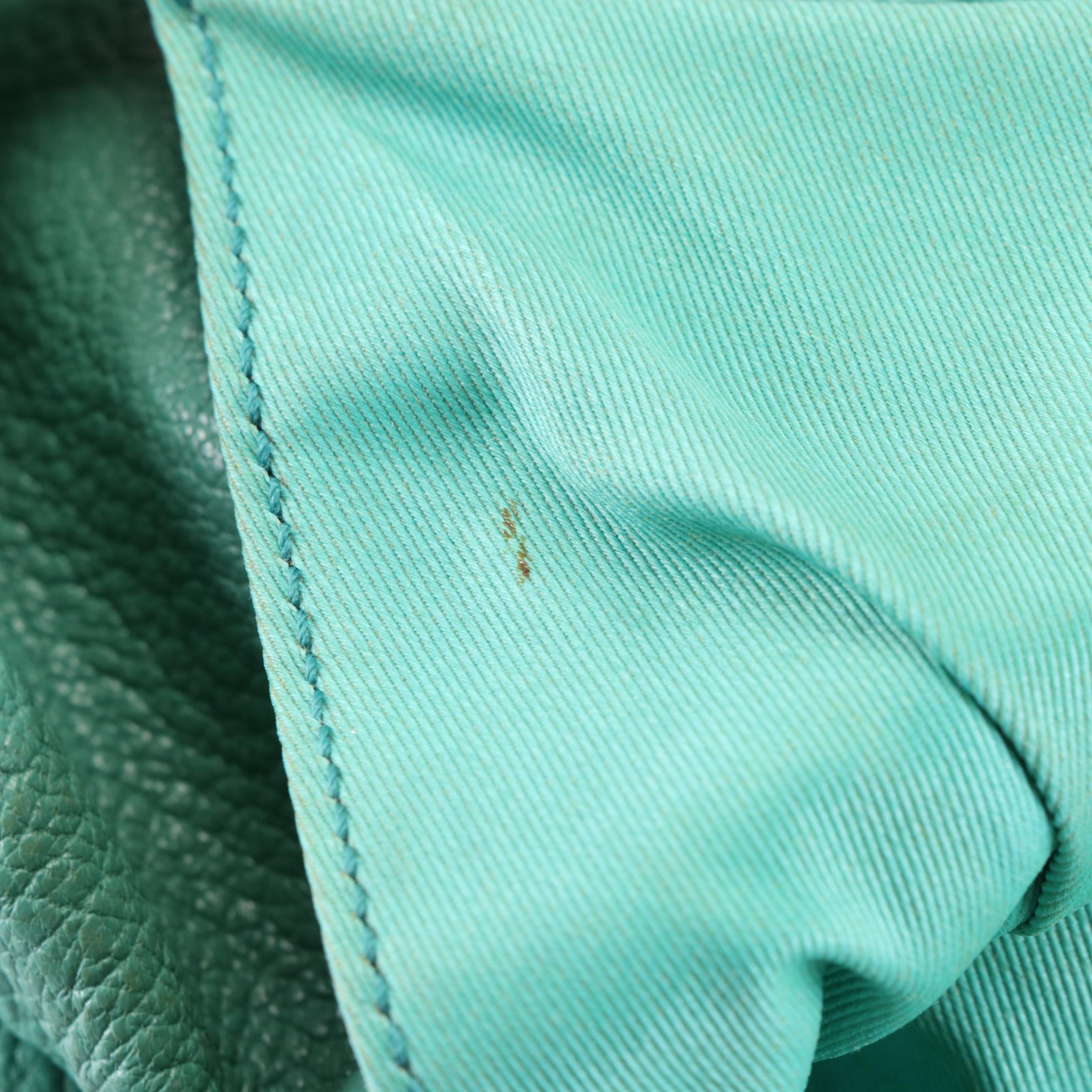 Gucci Bamboo Large Studded Hobo Bag in Grained Leather