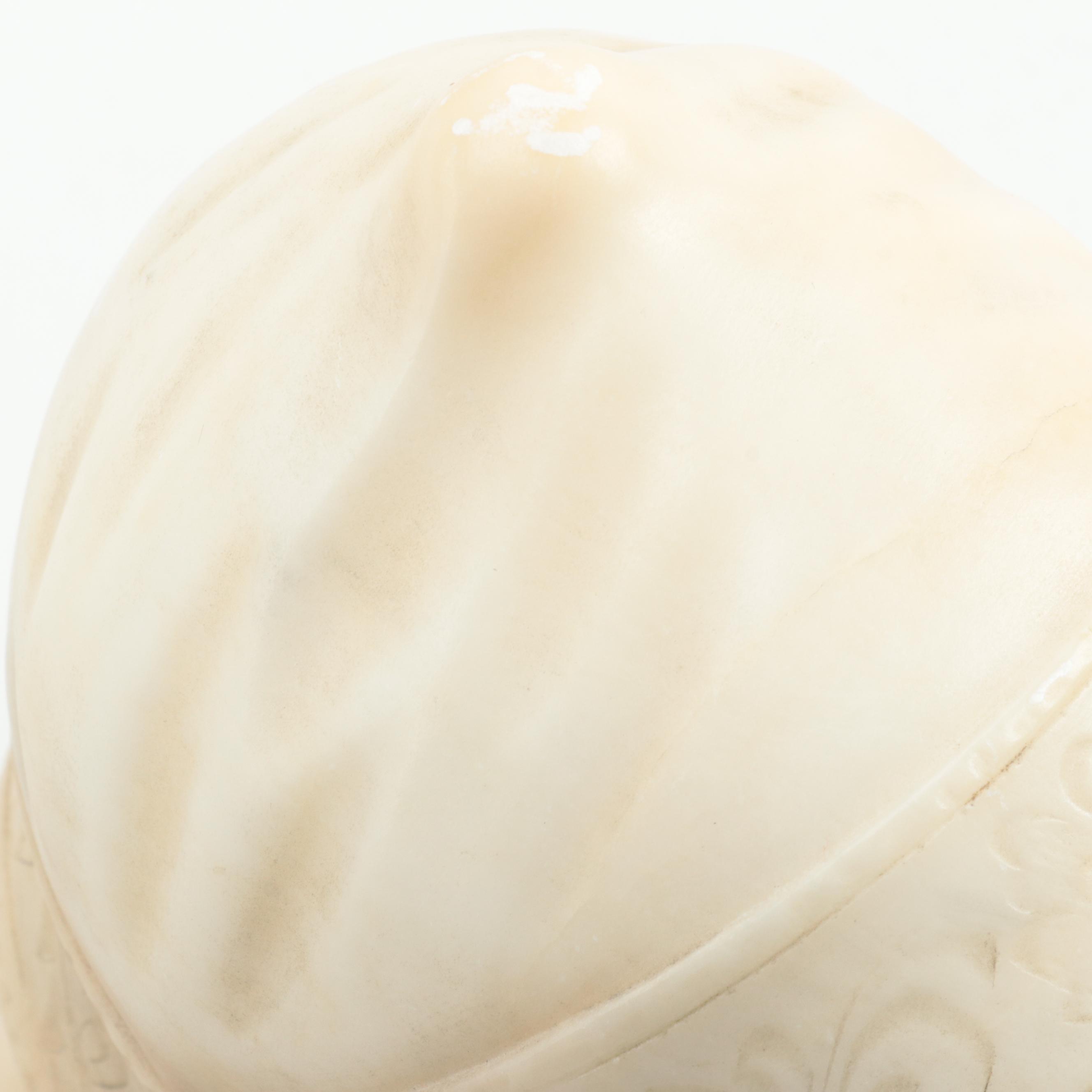 Florentine Carved Alabaster Bust "Laura", Early 20th Century