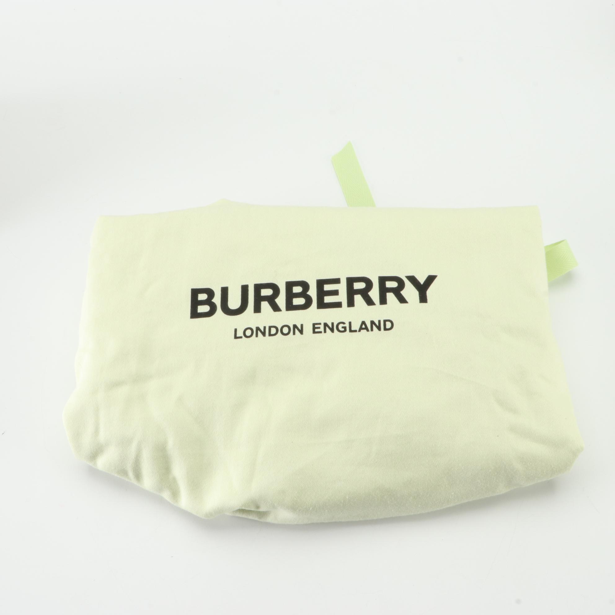 Burberry Portrait Tote in Icon Stripe E-Canvas and Leather