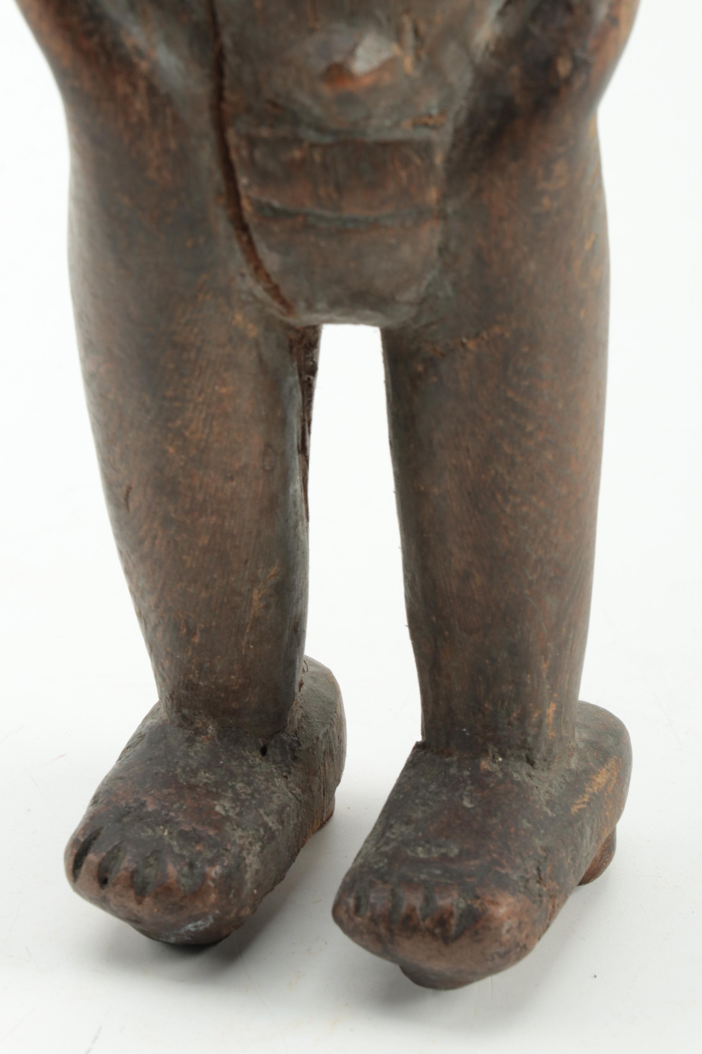 Baule-Inspired African Carved Wood Figure, West Africa