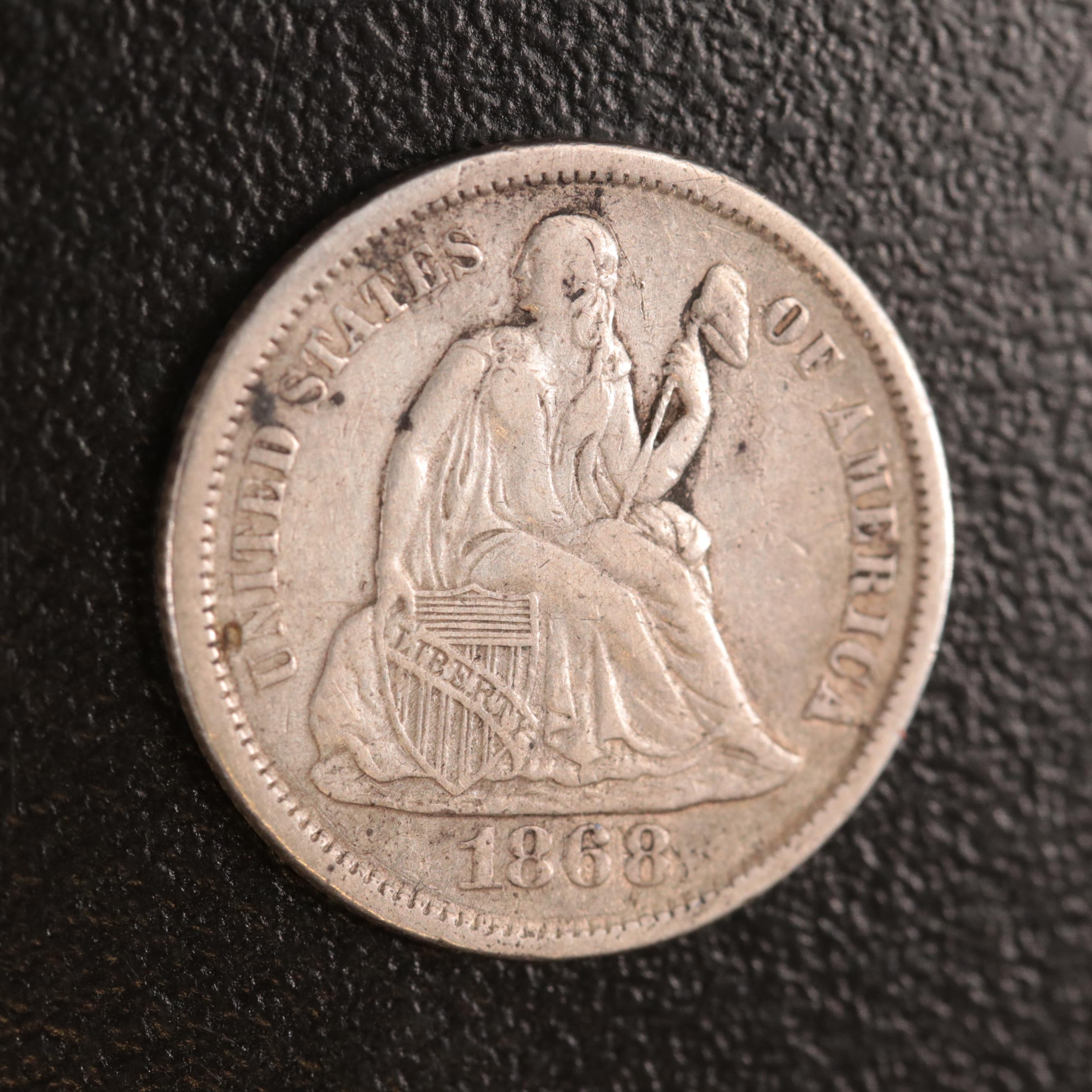Better Date 1868-S Liberty Seated Silver Dime