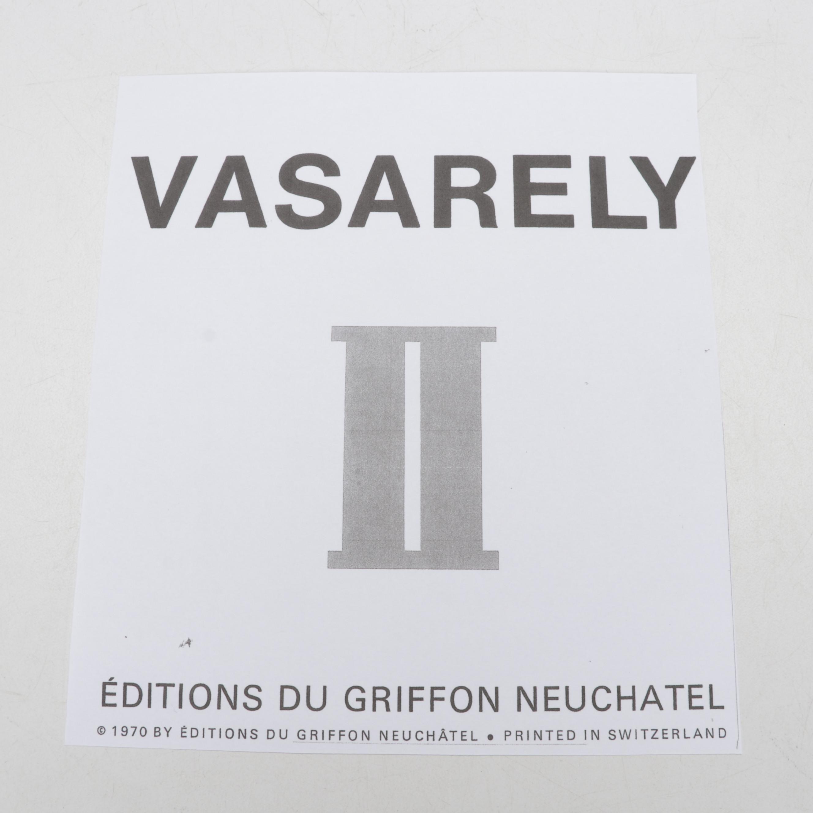 Op Art Offset Lithograph on Acetate After Victor Vasarely, 1970