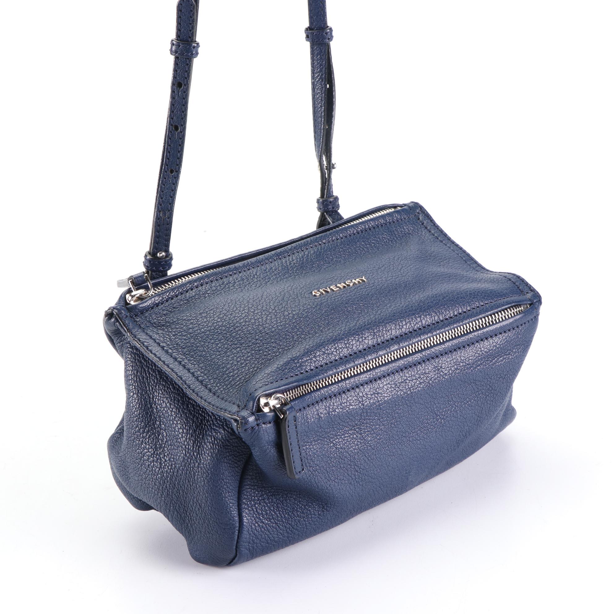 Givenchy Mini Pandora Bag in Blue Grain Leather