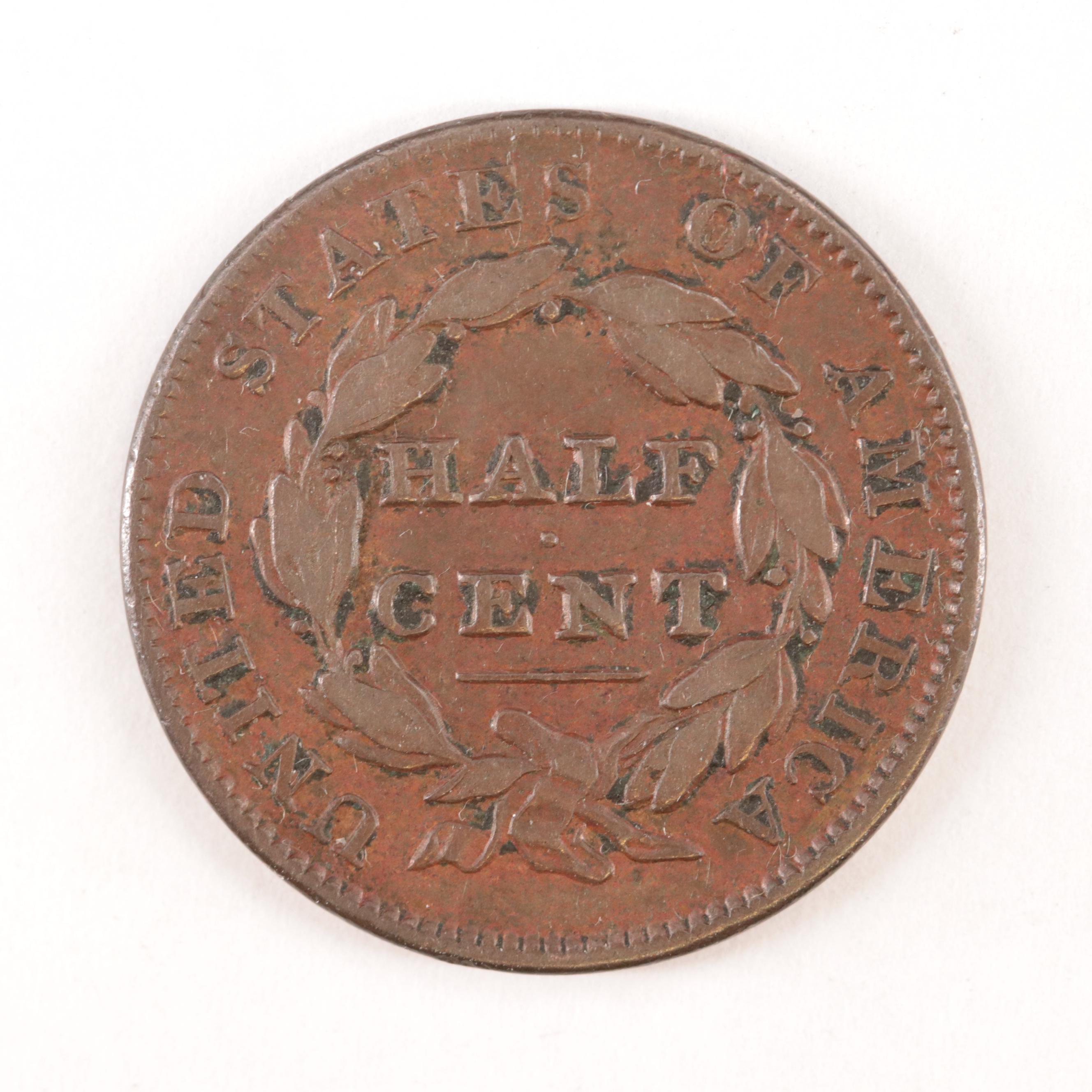 1835 Classic Head Half Cent