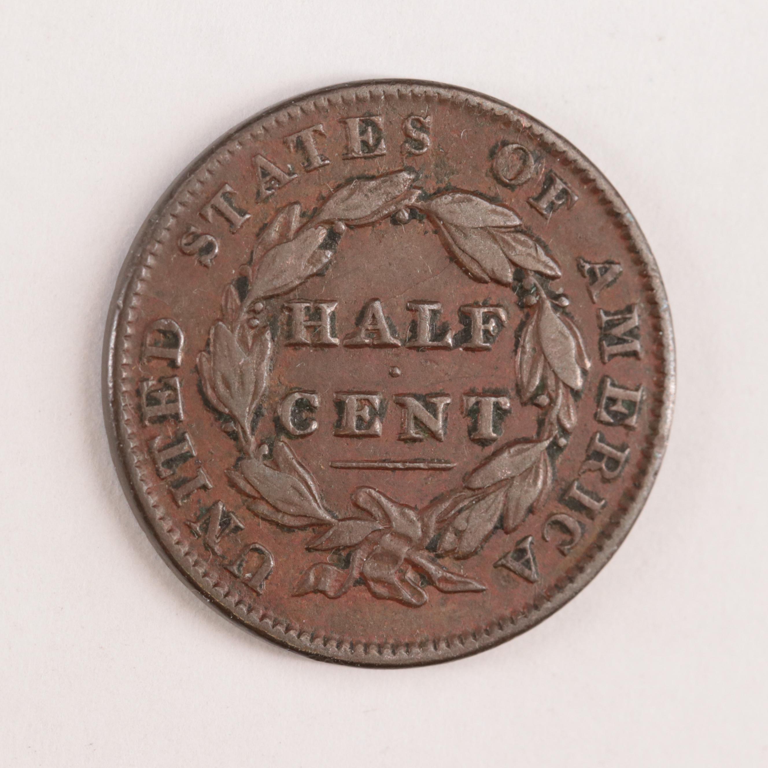 1835 Classic Head Half Cent
