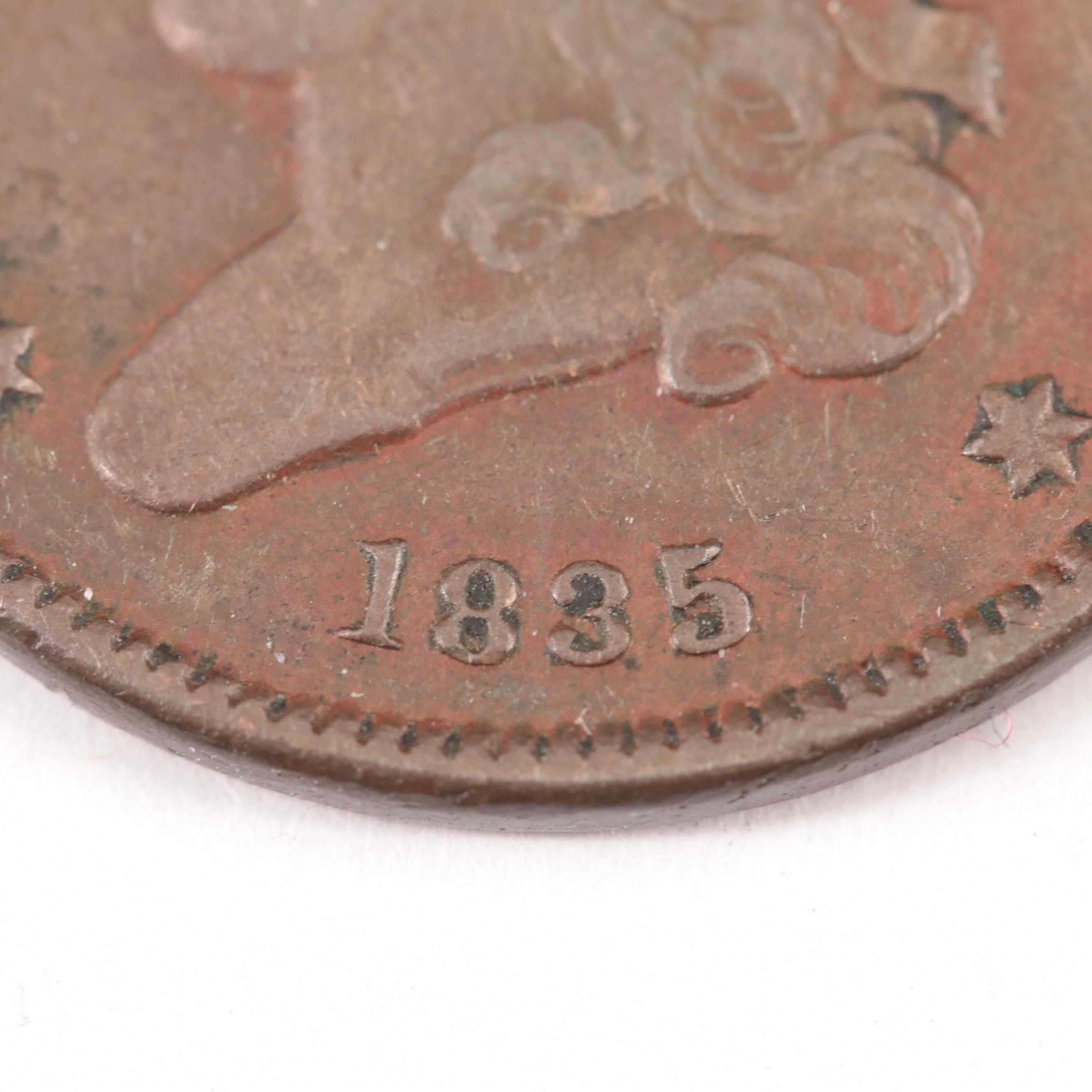 1835 Classic Head Half Cent