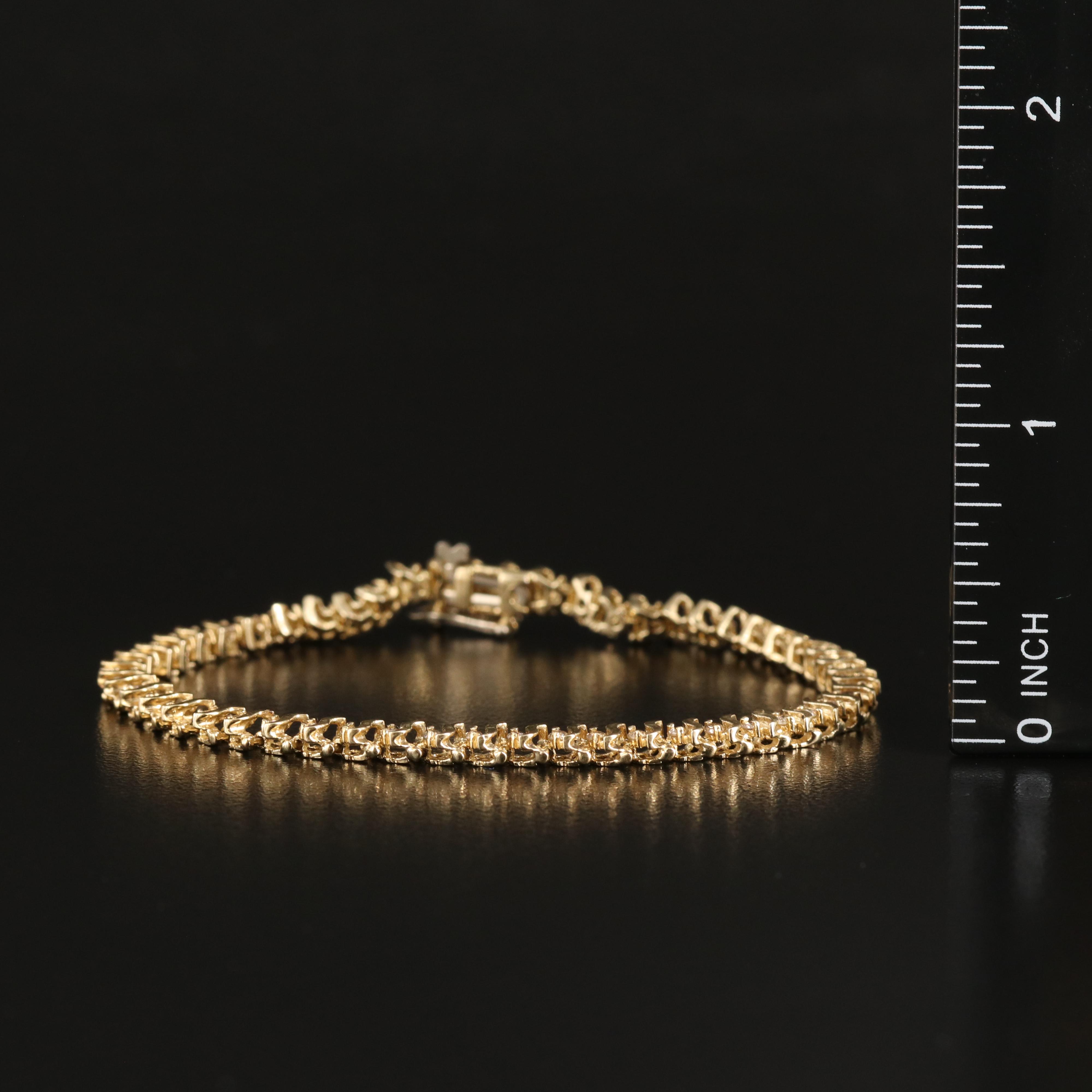 14K 1.06 CTW Diamond S-Link Bracelet