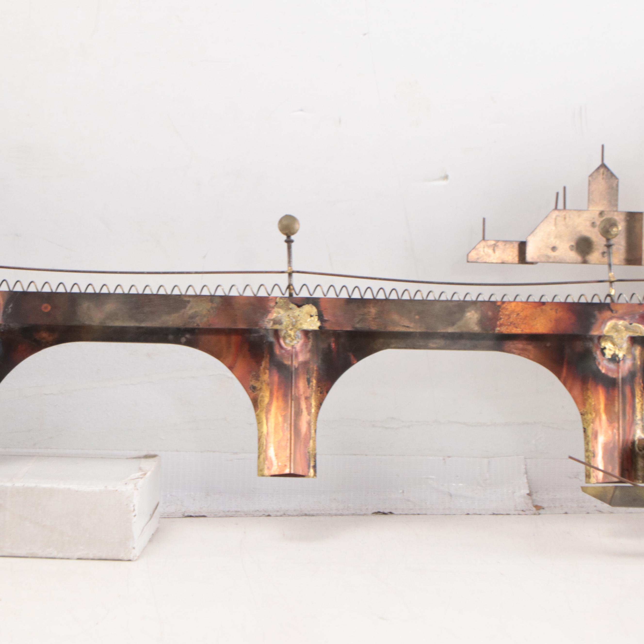 Curtis Jeré Metal Cityscape Wall Sculpture, 1972