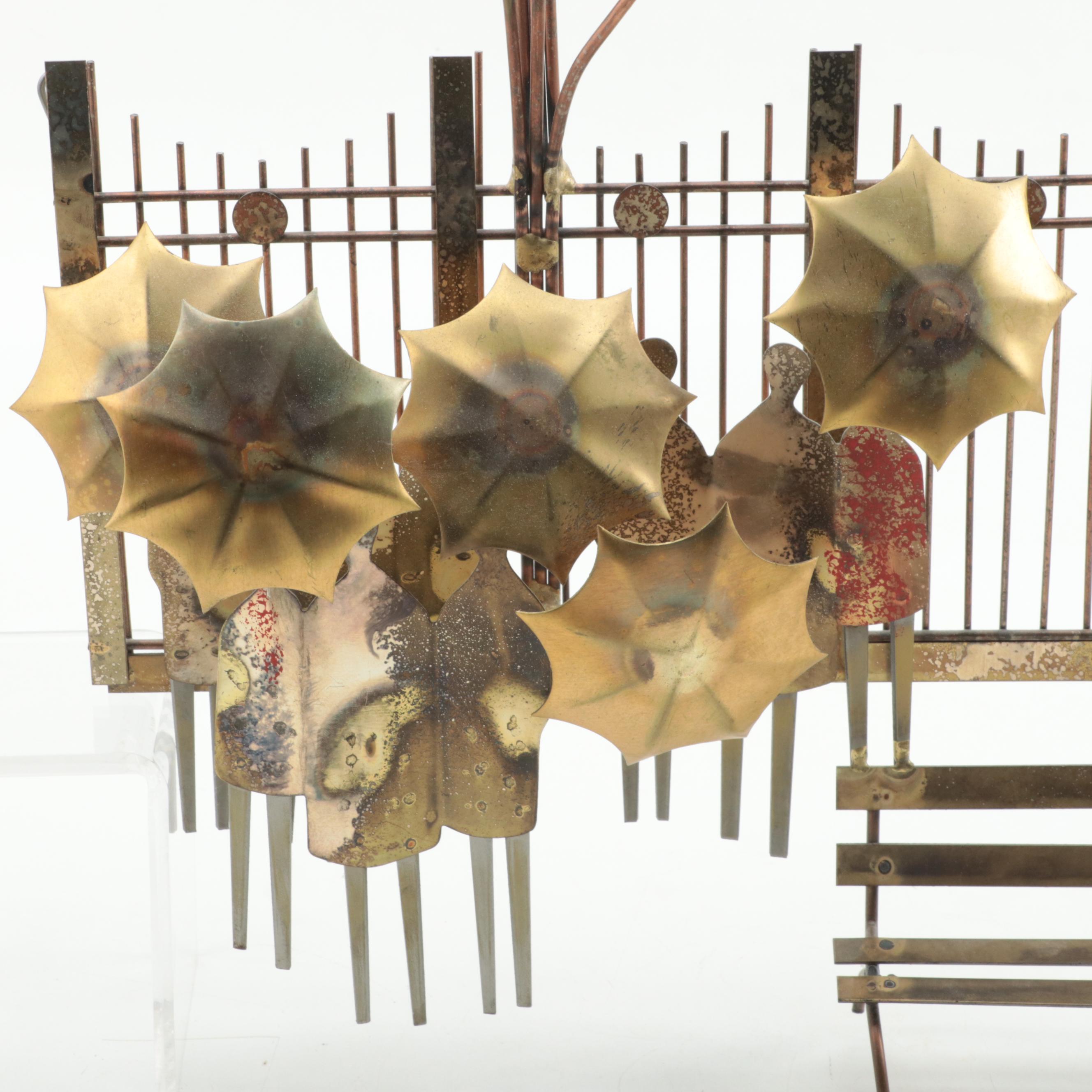 Curtis Jeré Copper and Brass Wall Hanging Sculpture