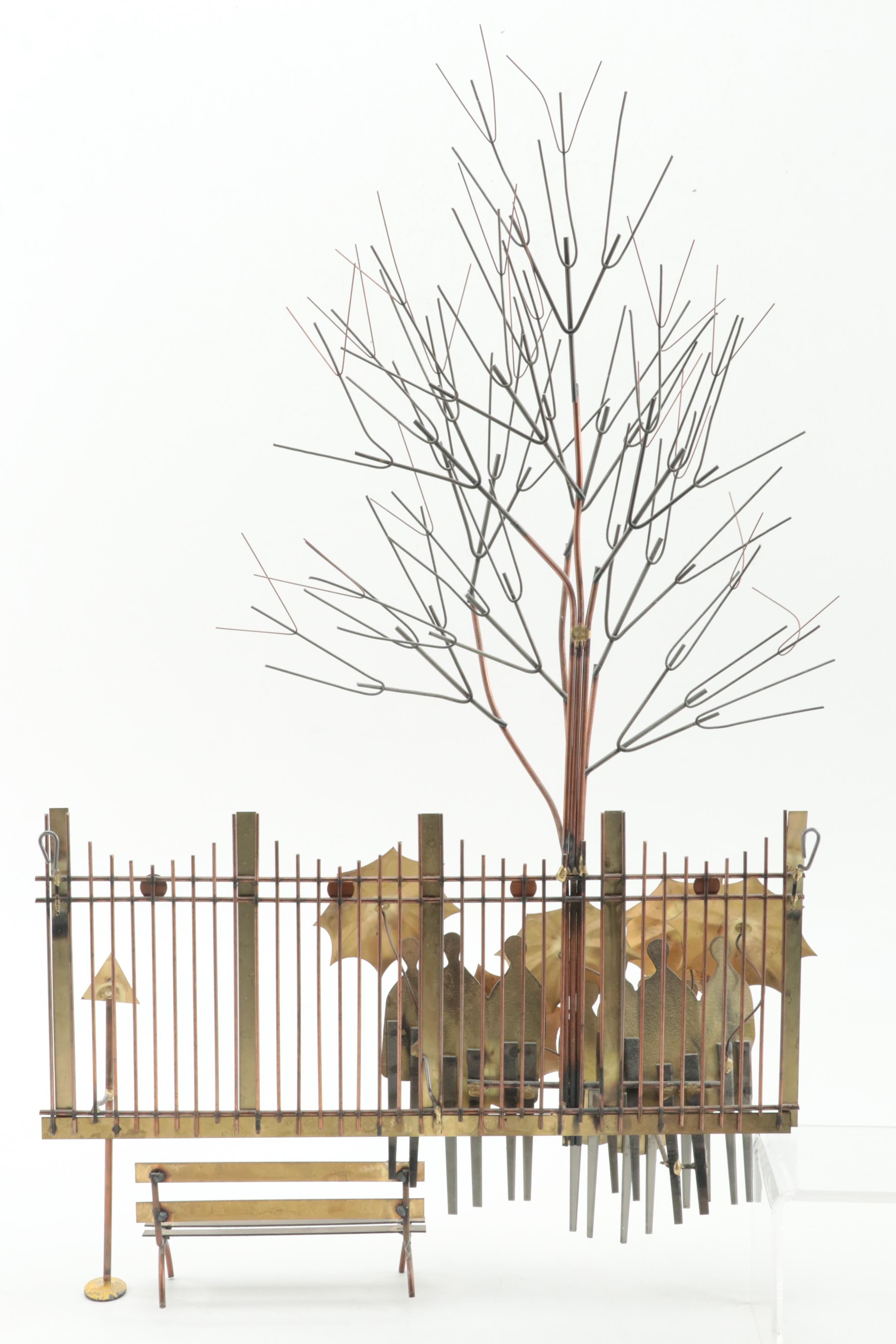 Curtis Jeré Copper and Brass Wall Hanging Sculpture