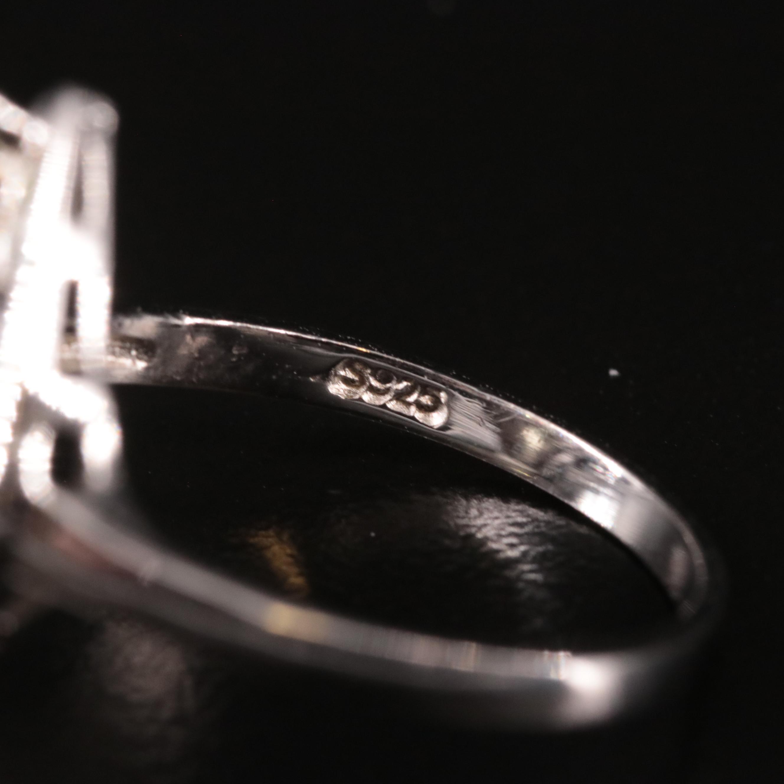 Sterling Peridot and Tanzanite Cluster Ring