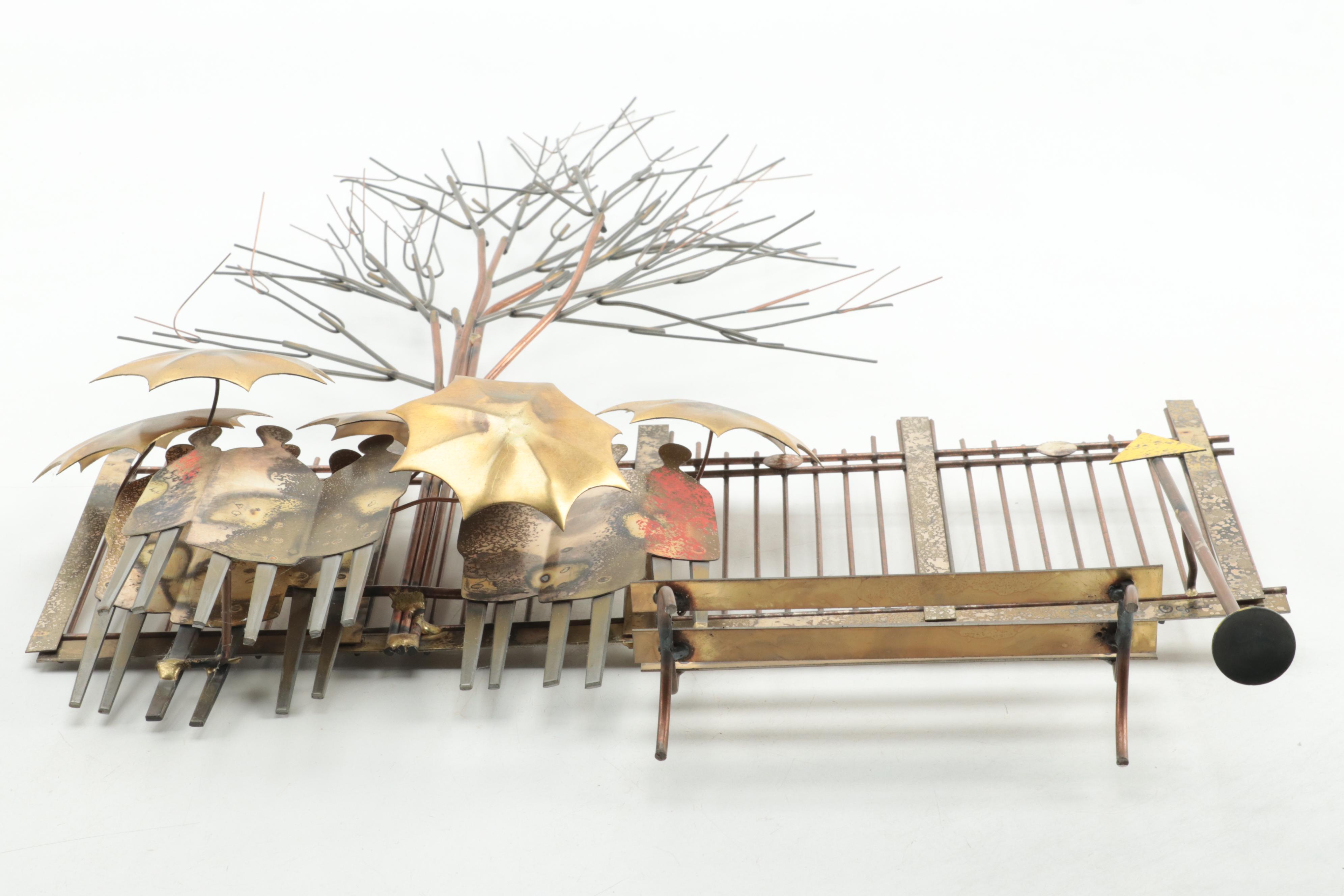 Curtis Jeré Copper and Brass Wall Hanging Sculpture