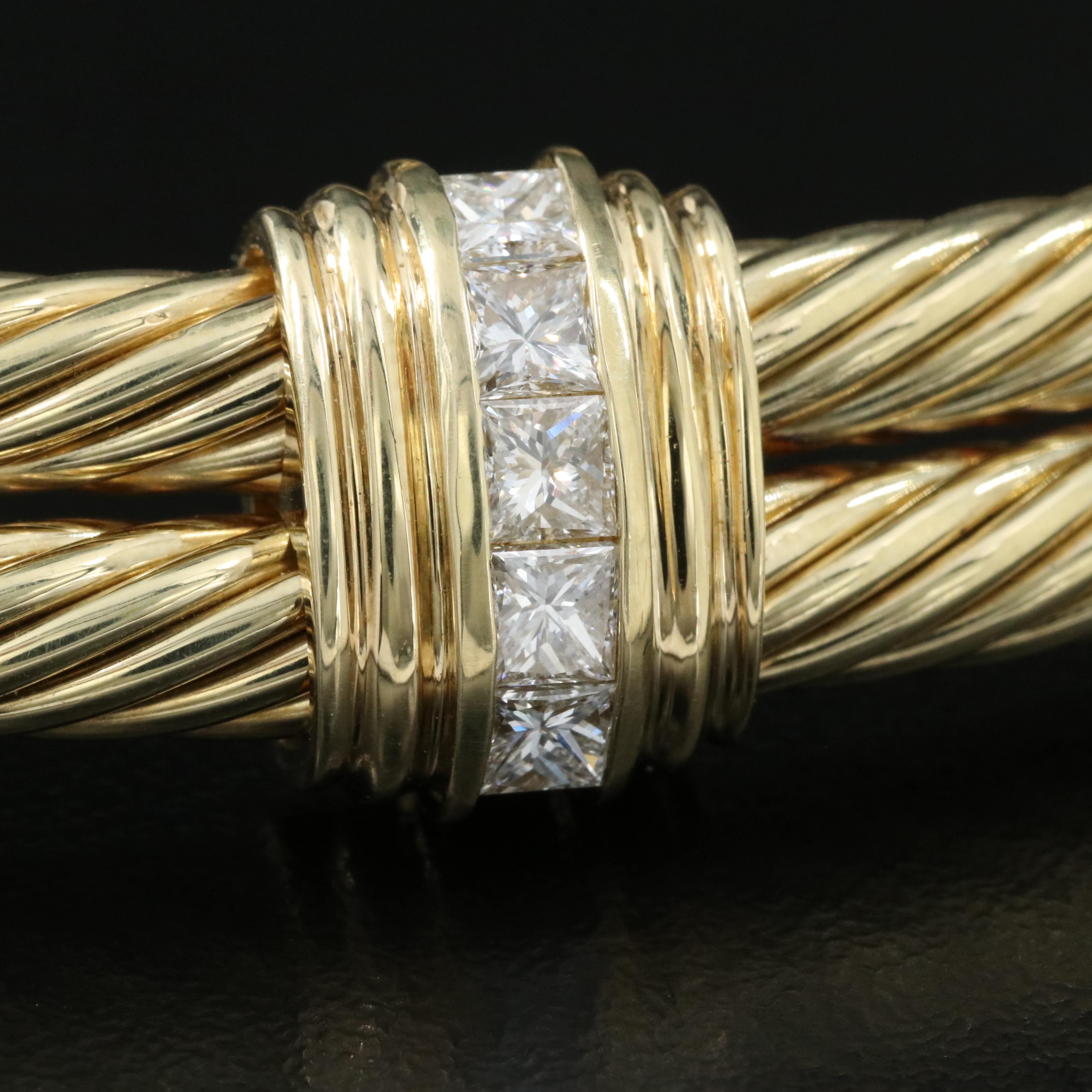 David Yurman 14K 1.65 CTW Diamond Double Cable Choker